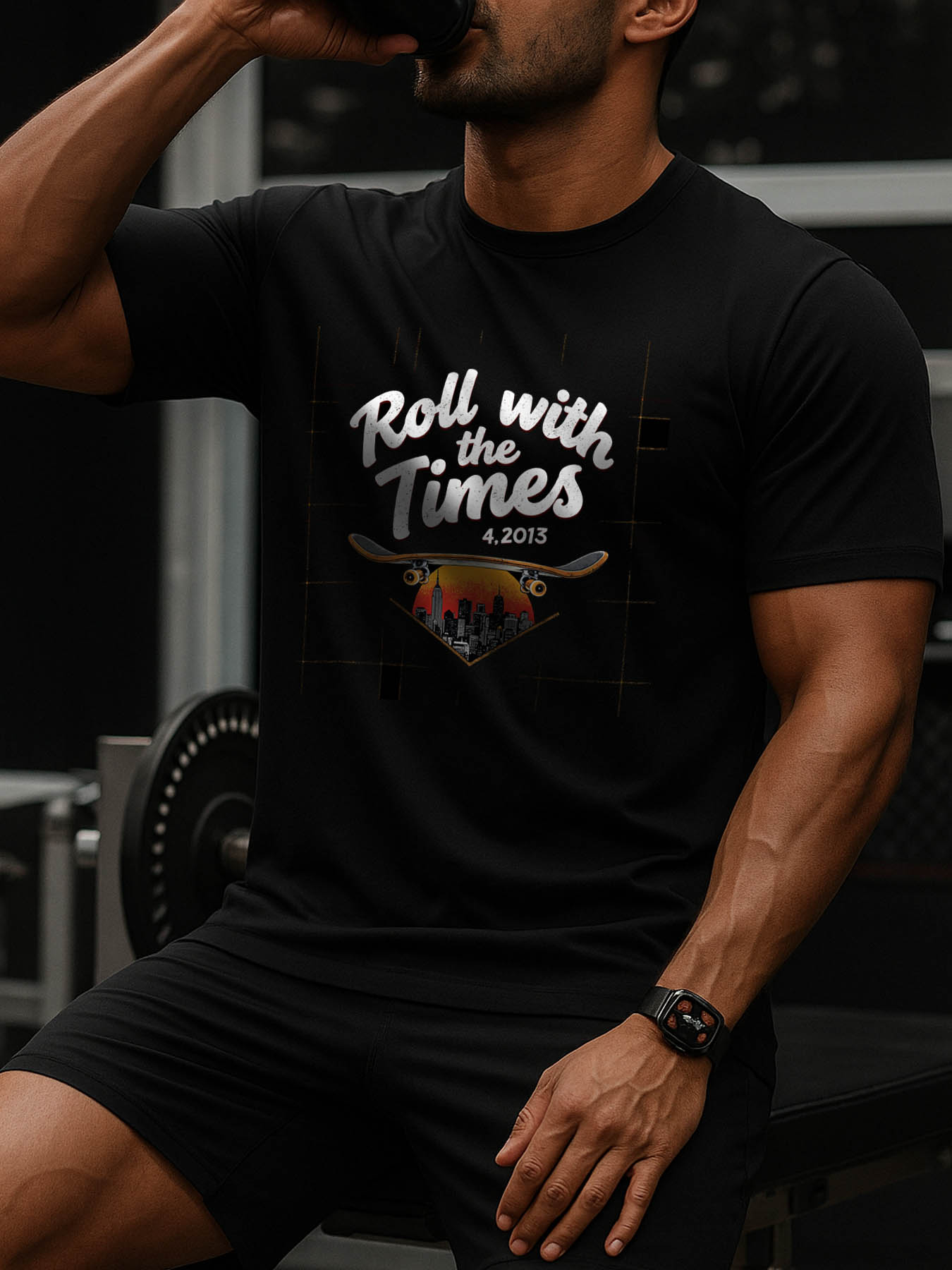 RTTMALL Caribbean Island Beach Casual Cotton Printed Men's T-Shirt