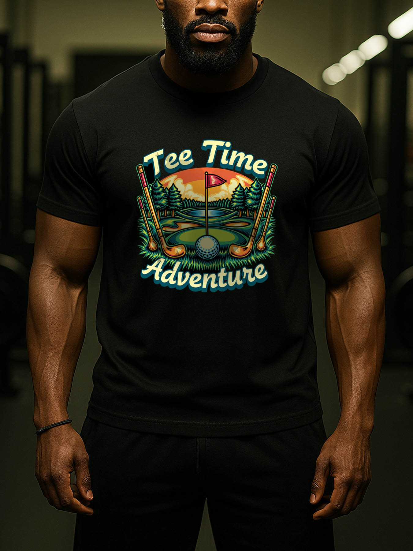 RTTMALL Caribbean Island Beach Print Men's Casual Cotton Summer T-Shirt