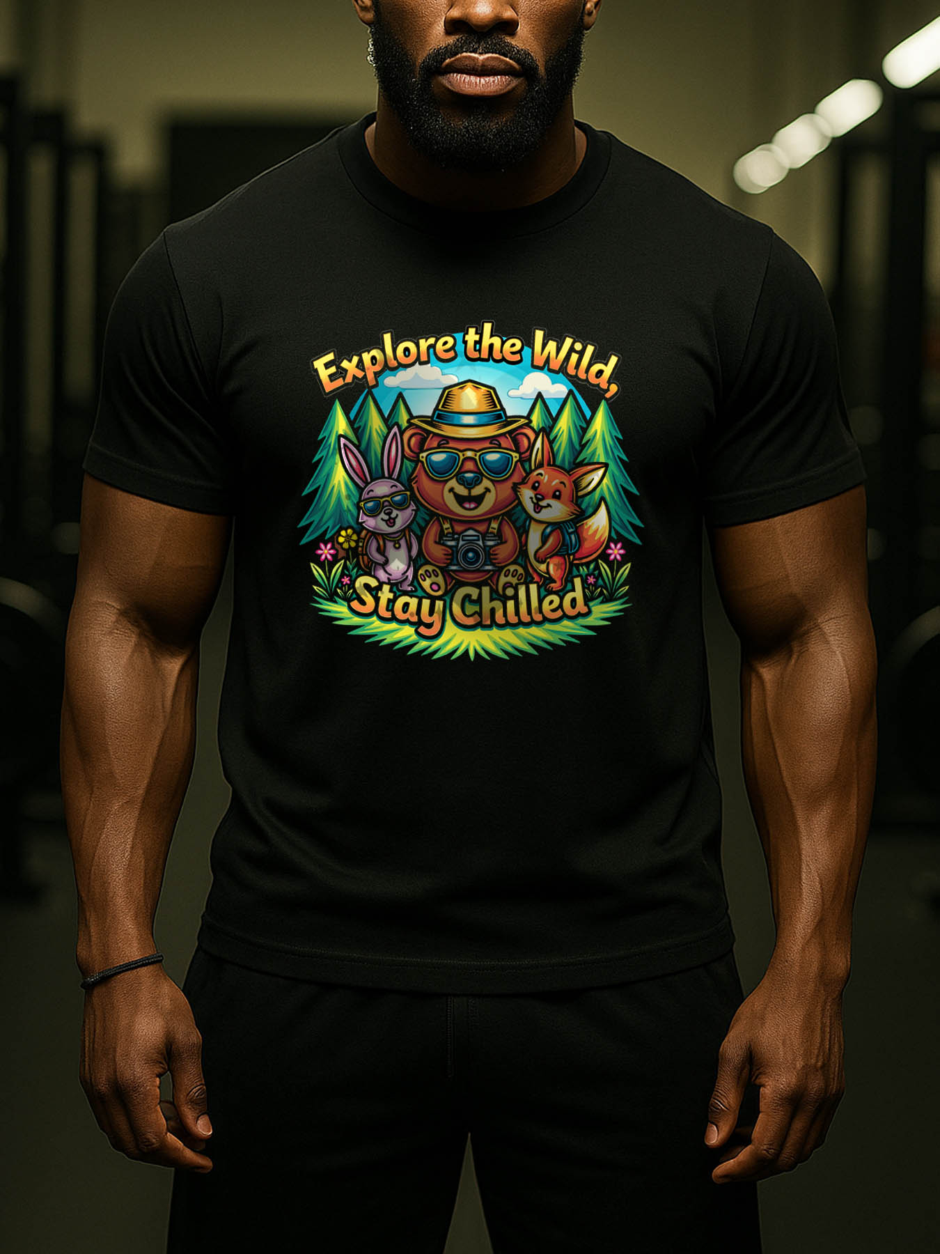 Men's Caribbean RTTMALL Printed Cotton T-Shirts, Breathable Quick Dry Beach Casual Summer Tees for Island Beach Vacations