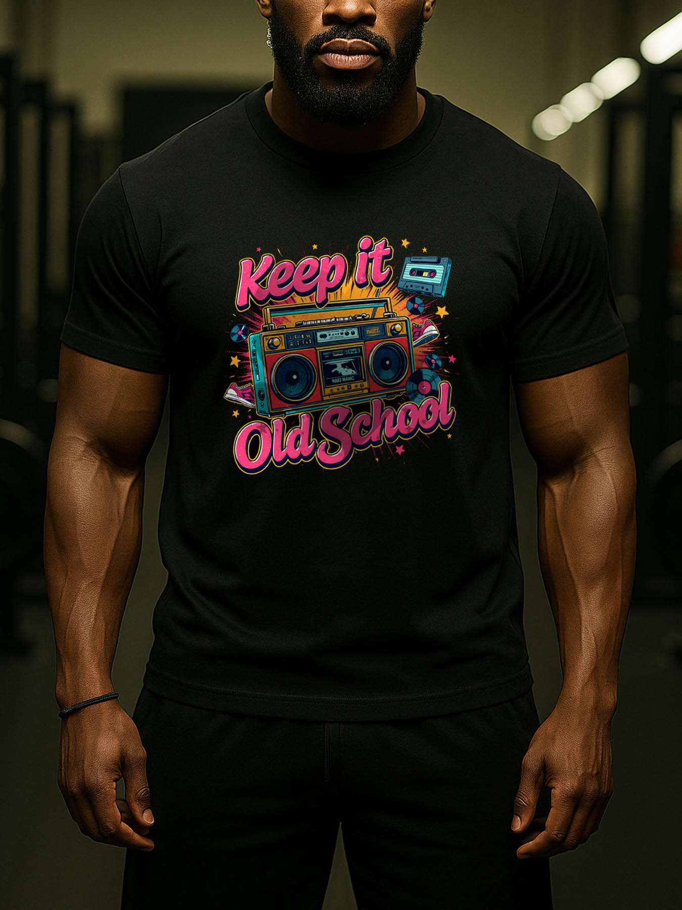 Men's RTTMALL Printed Cotton T-Shirt, Casual Caribbean Beach Island Summer Short Sleeve Tee