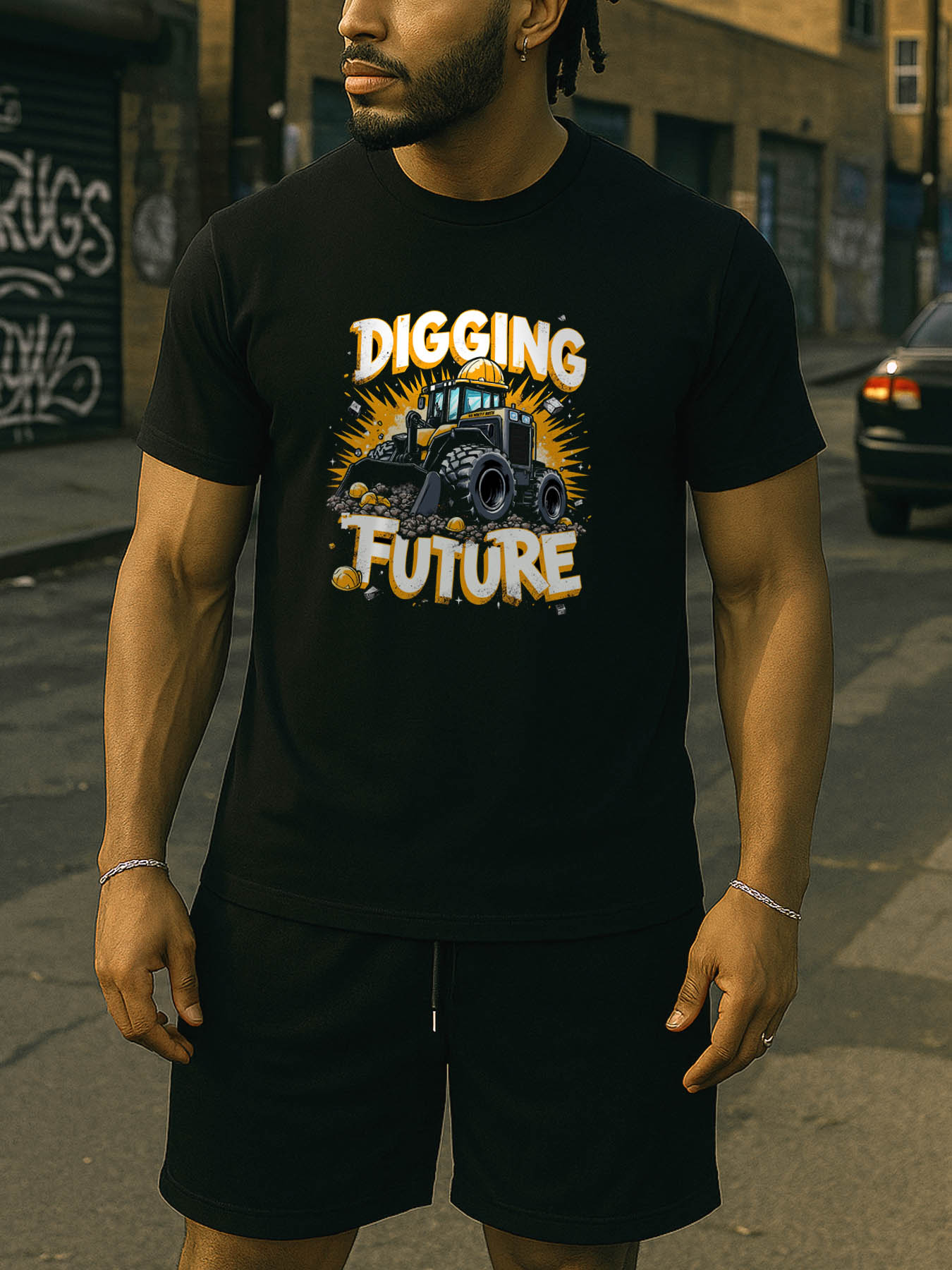 RTTMALL Caribbean Beach Print Cotton T-Shirts for Men, Casual Summer Island Vacation Graphic Tees