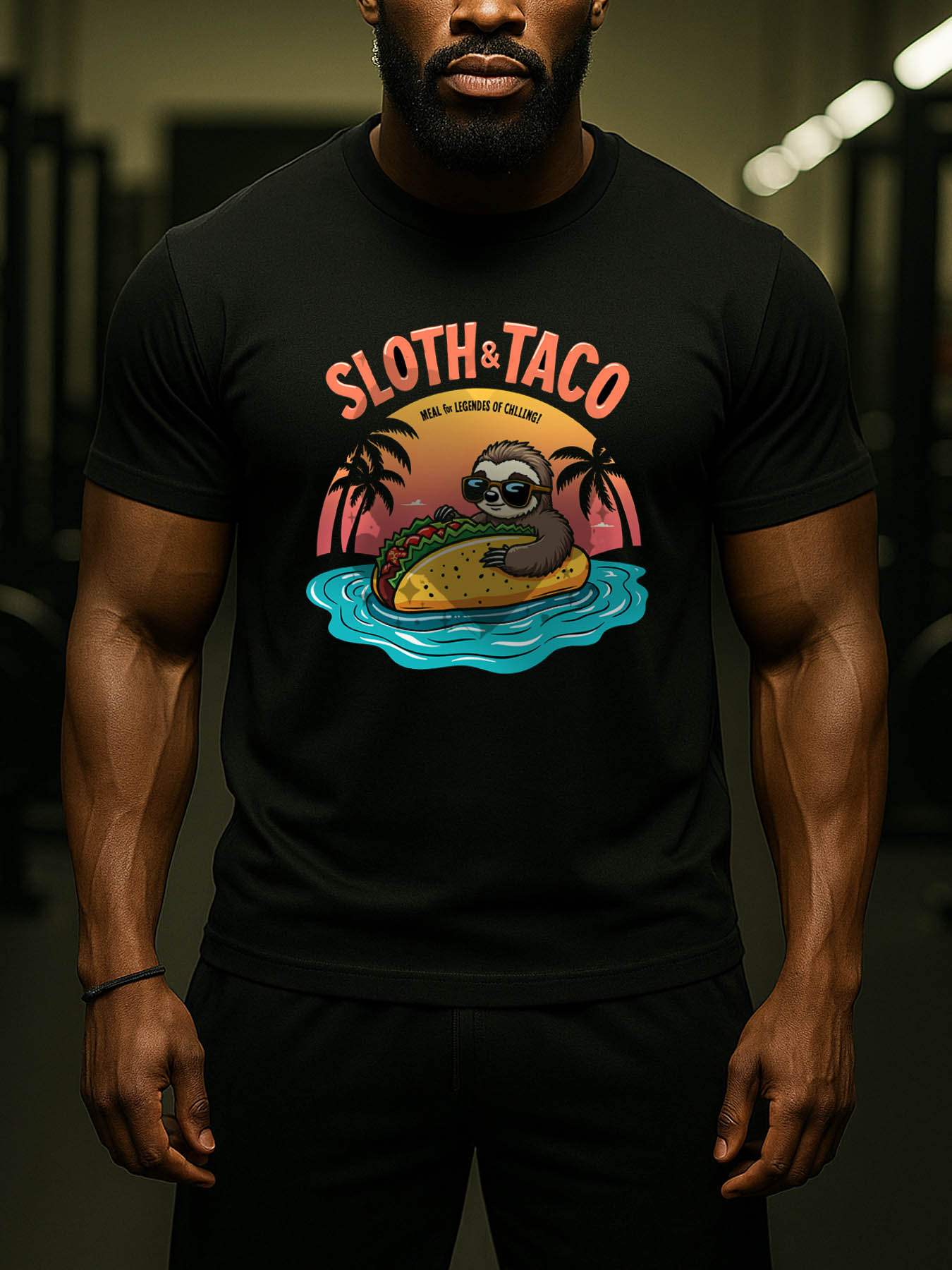 RTTMALL Caribbean Island Beach Casual Graphic Printed Cotton T-Shirts for Men