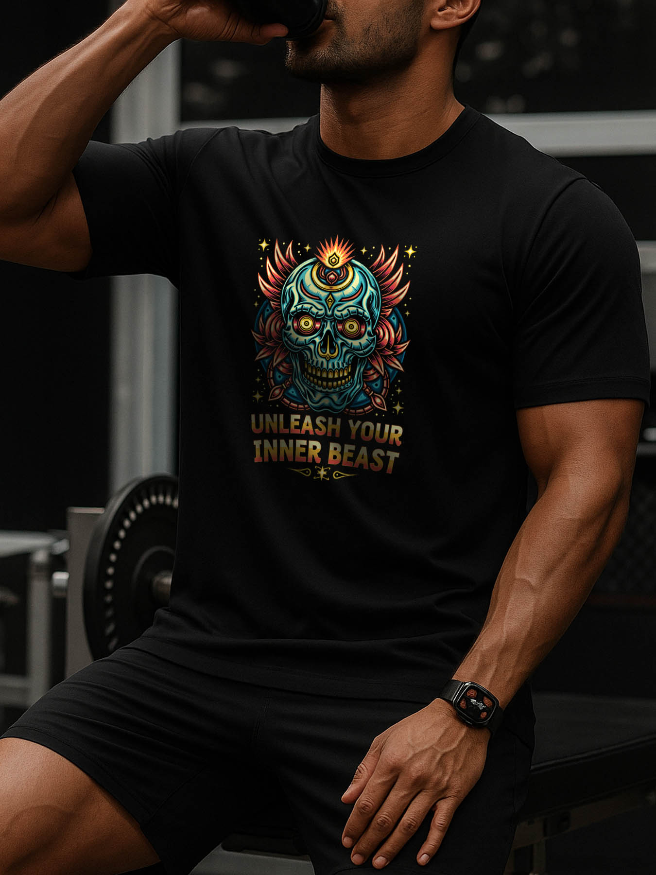 RTTMALL Men's Casual Cotton Printed T-Shirts, Caribbean Island Beach Summer Casual Graphic Tees for Vacation & Outdoor Activities