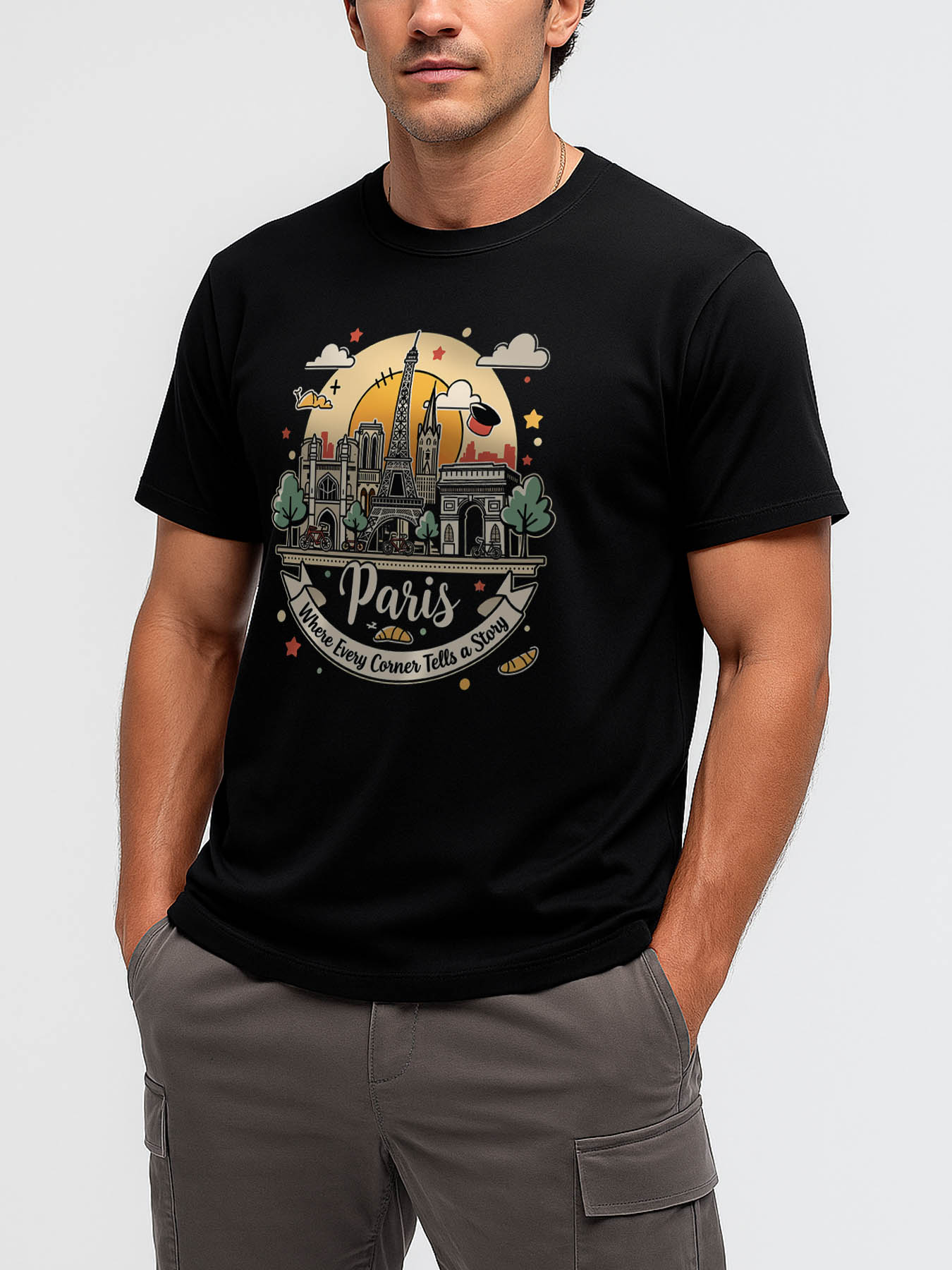 RTTMALL Caribbean Island Beach Printed Casual Cotton T-Shirts for Summer Vacation Wear