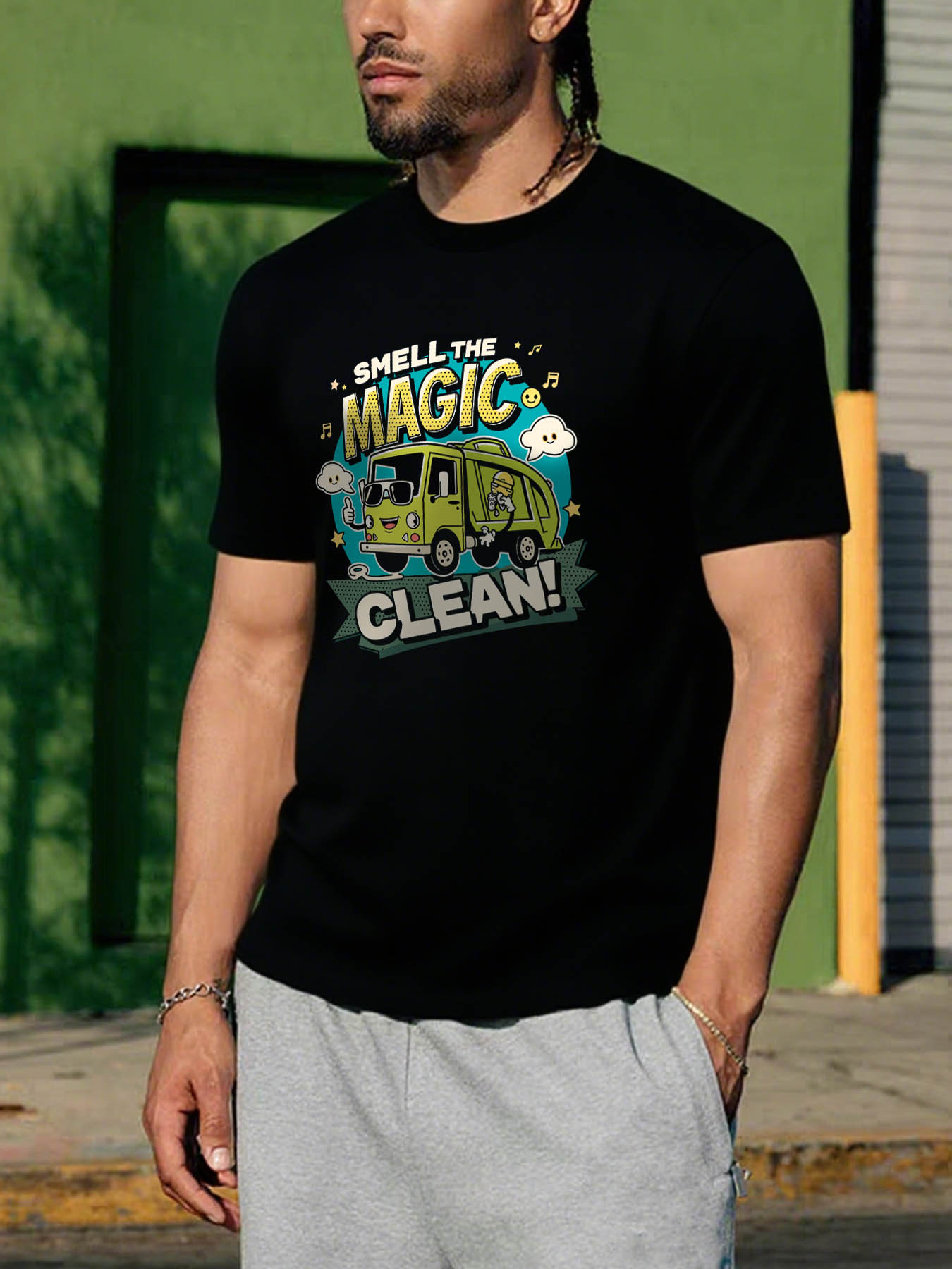 Caribbean RTTMALL Printed Cotton T-Shirts for Men, Casual Beach Summer Vintage Print Tees, Machine Washable