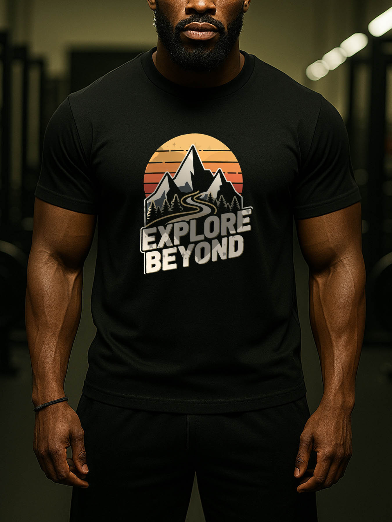 RTTMALL Caribbean Island Vacation Printed Cotton T-Shirts for Men, Casual Summer Beach Graphic Tees for Outdoor Running Hiking Gift