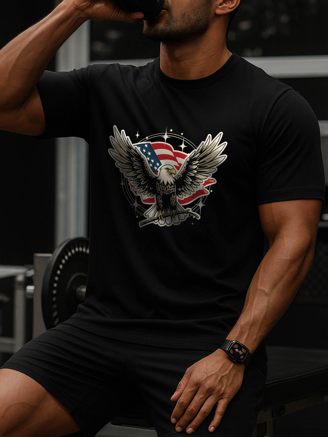 RTTMALL Caribbean Island Beach Casual Printed 100% Cotton Men's T-Shirt