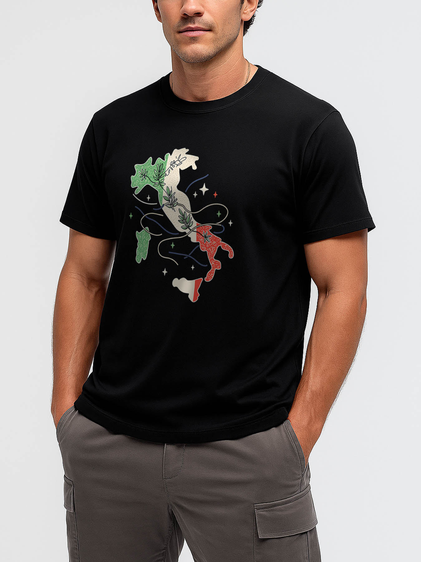 RTTMALL Caribbean Island Beach Print Cotton T-Shirts for Men Casual Summer Vacation Wear