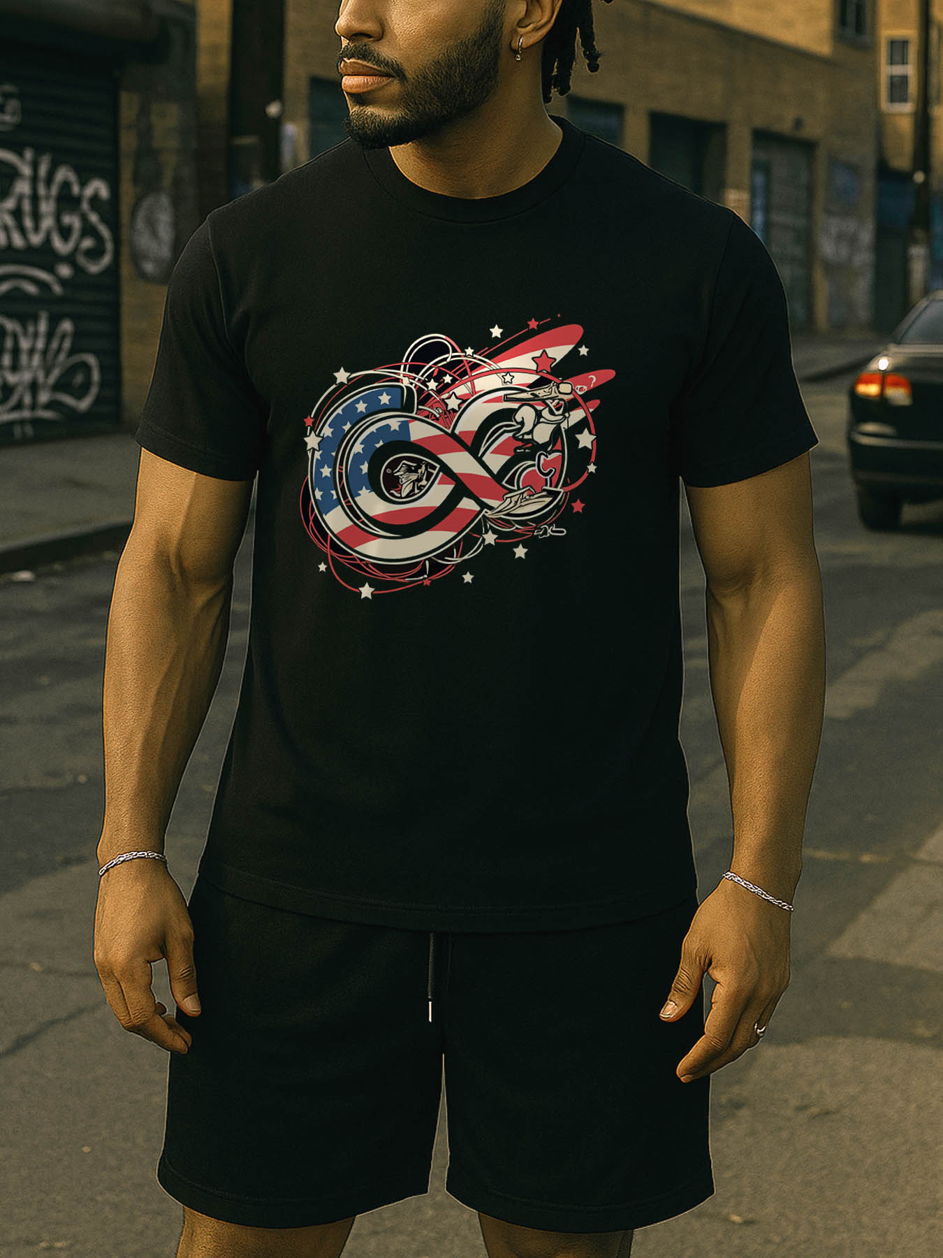 RTTMALL Caribbean Island Beach Casual Graphic Print Cotton T-Shirts for Men