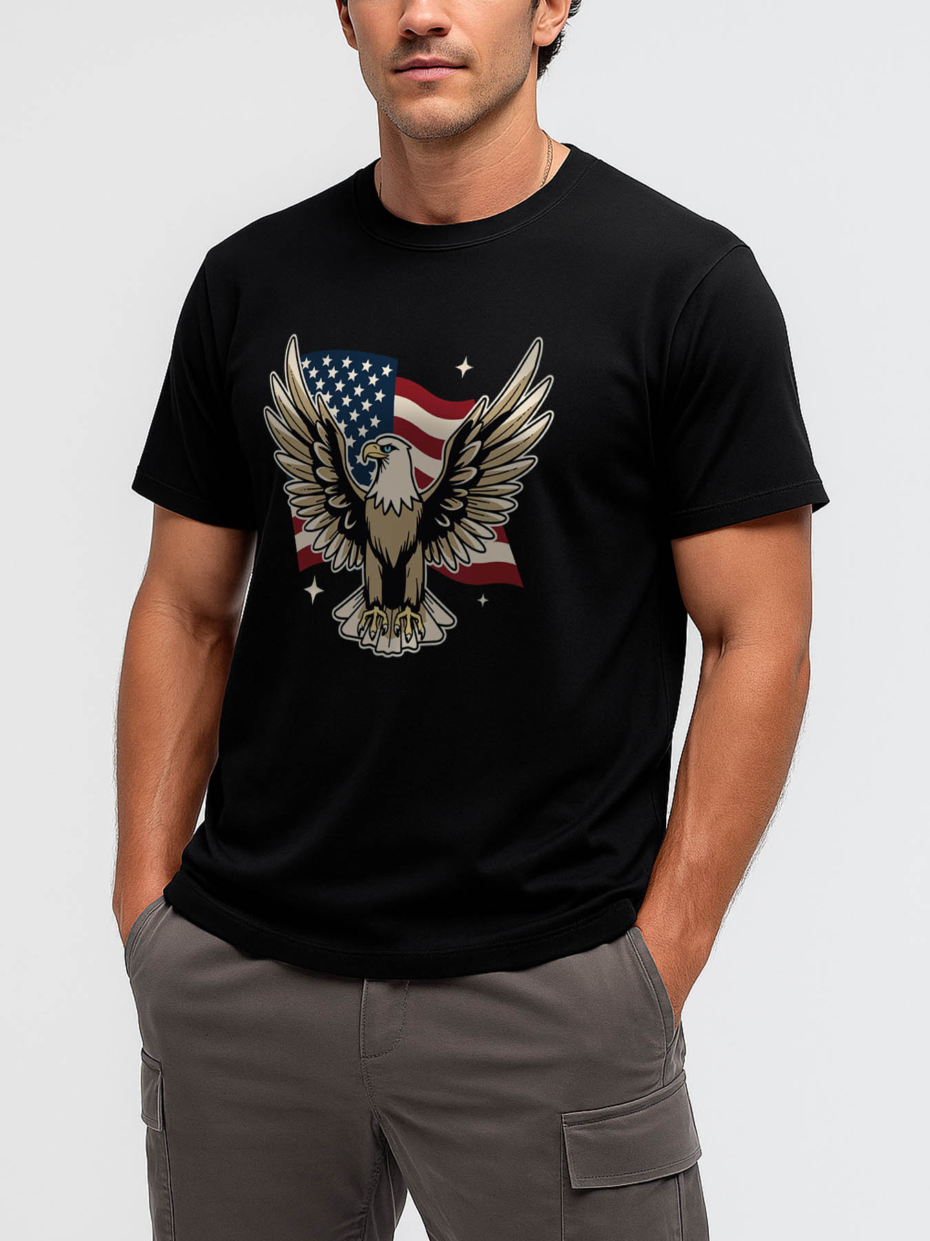 RTTMALL French Bulldog Printed Cotton T-Shirt for Men, Caribbean Beach & Island Summer Casual Tee