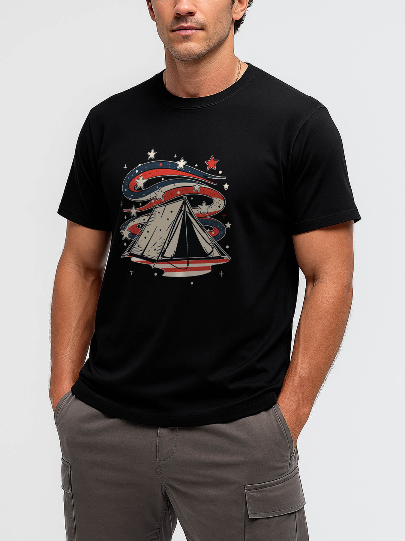 RTTMALL Caribbean Vacation Printed Cotton T-Shirts for Men, Island Beach Summer Casual Graphic Tees