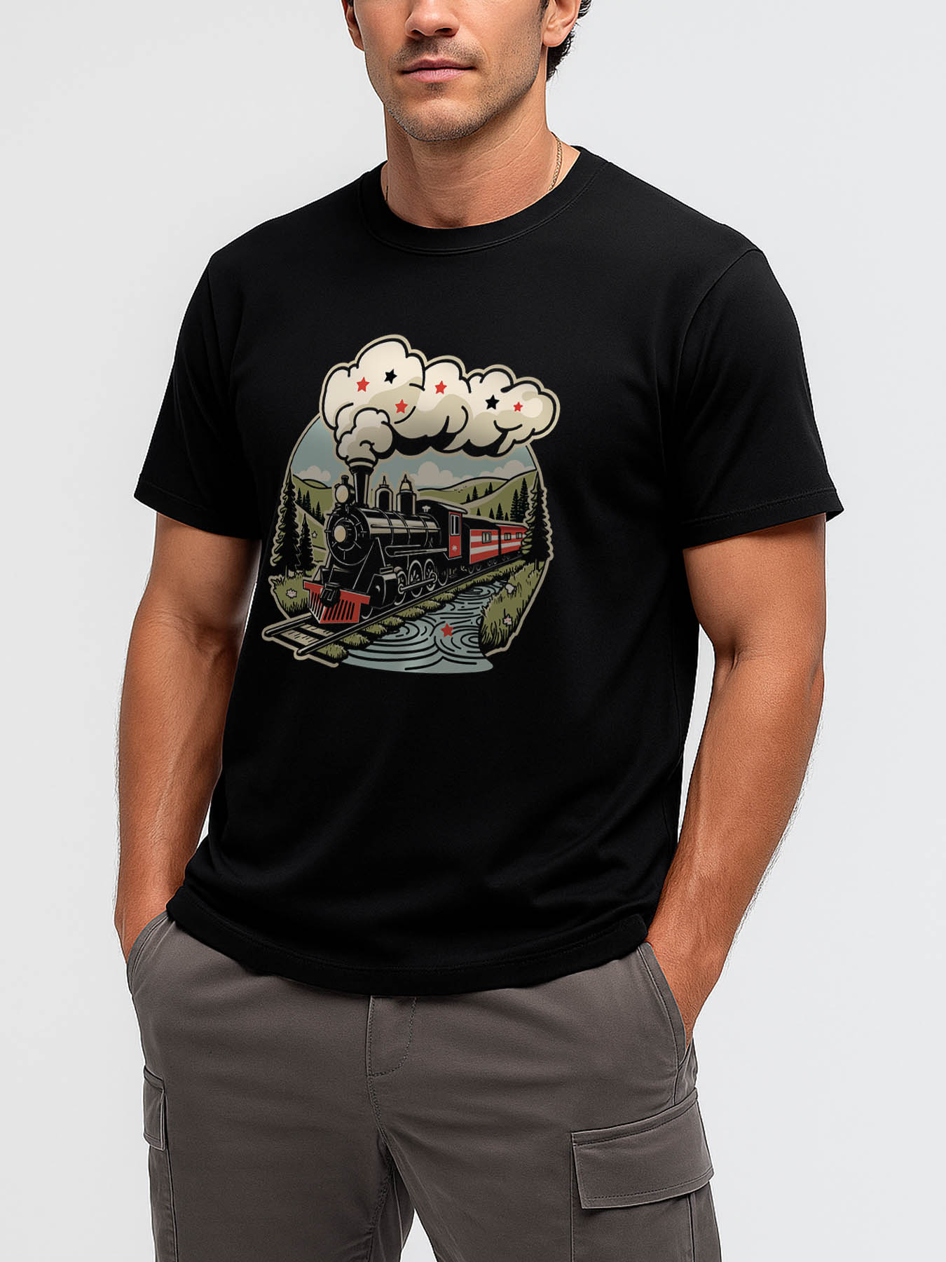 Men's RTTMALL Print T-Shirt, 100% Cotton Casual Beach Caribbean Island Summer Tee