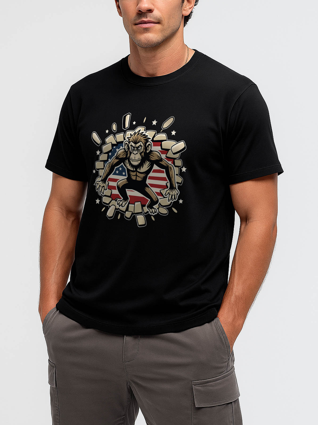 RTTMALL Caribbean Island Beach Casual Printed Cotton Dad T-Shirt