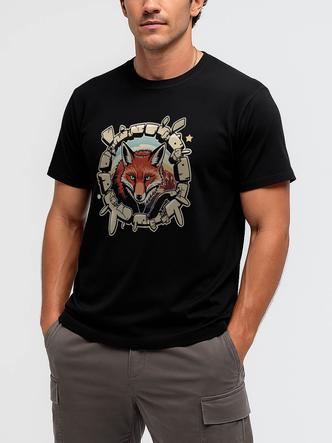 Caribbean RTTMALL Beach Printed Cotton T-Shirt for Men, Casual Summer Island Wear