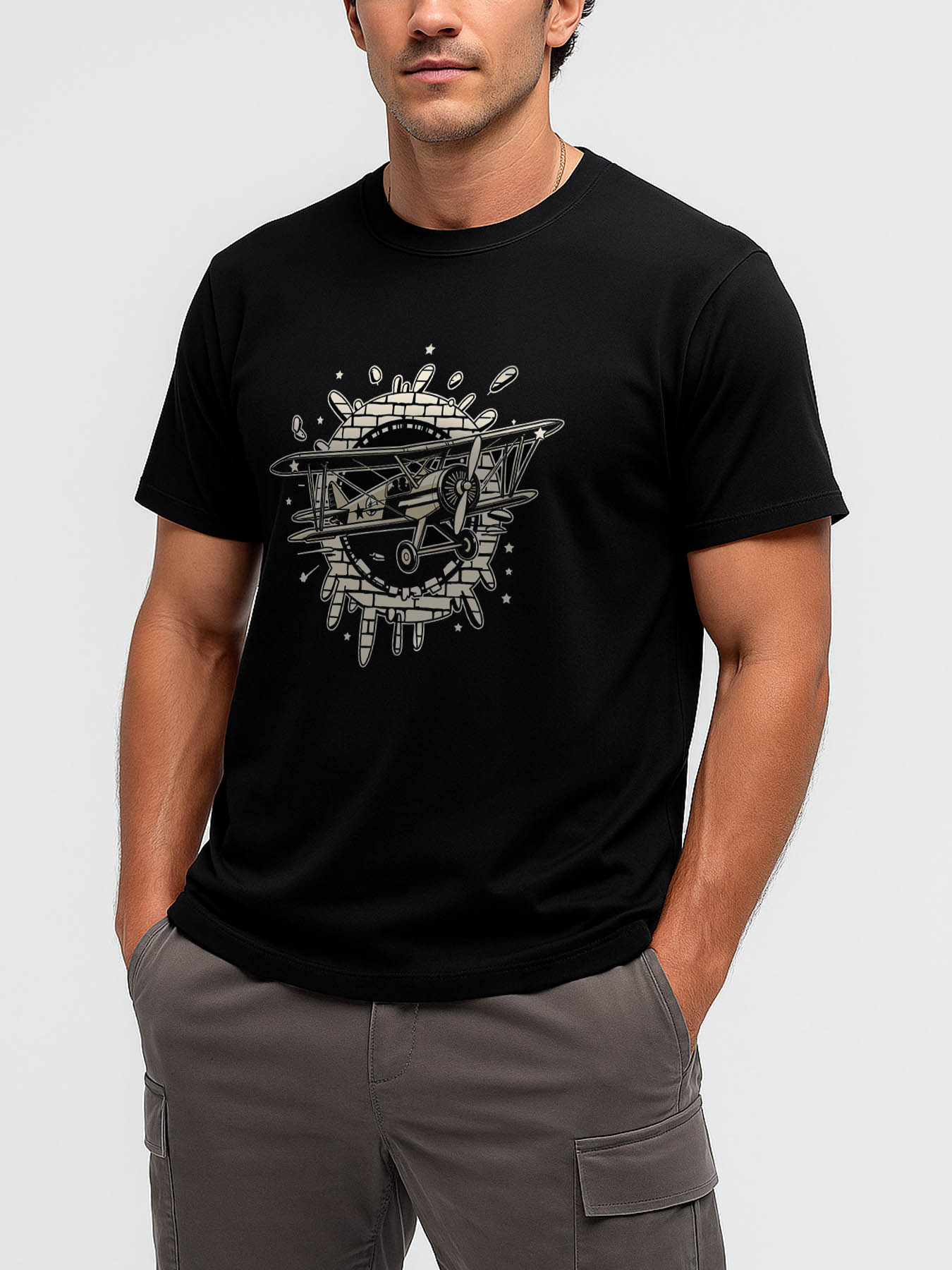 RTTMALL Caribbean Island Beach Print Cotton Casual T-Shirt for Summer Vacation