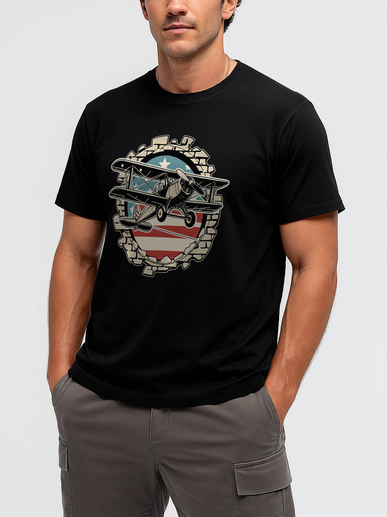 RTTMALL Caribbean Island Beach Casual Printed 100% Cotton Summer Graphic T-Shirt for Men