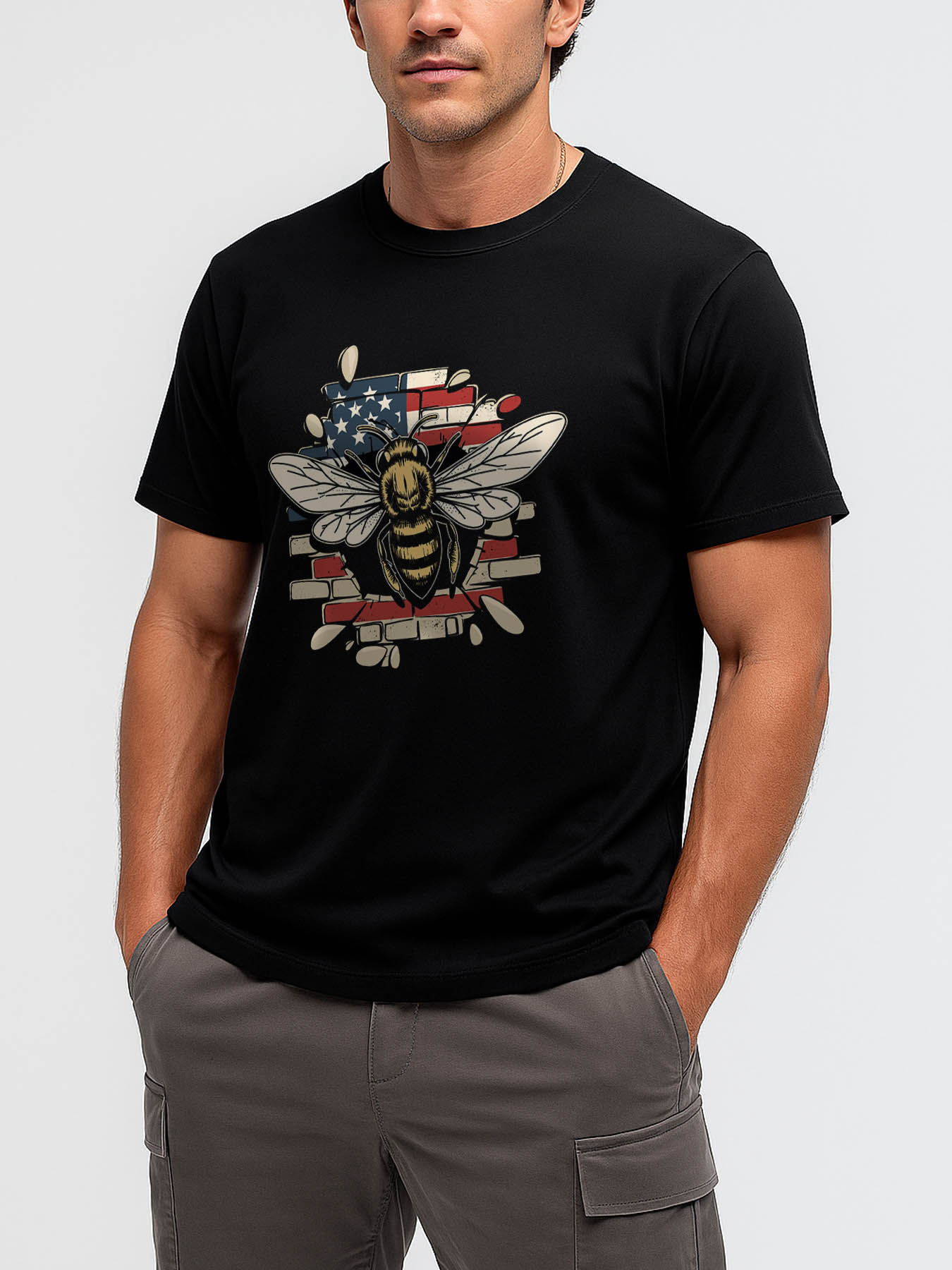 RTTMALL Caribbean Island Vacation Printed 100% Cotton Casual T-Shirt for Men with Caribbean Beach Summer Graphic Prints