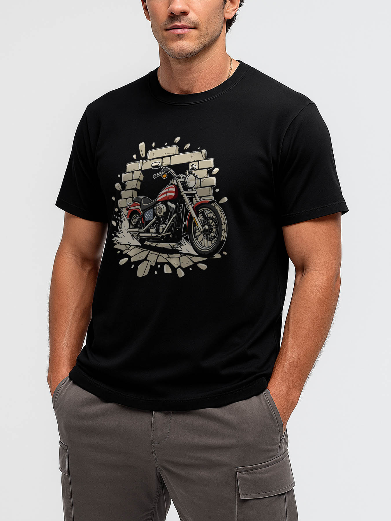 RTTMALL Caribbean Island Vacation Casual Printed Cotton T-Shirt for Men with RTTMALL Themed Graphic Designs