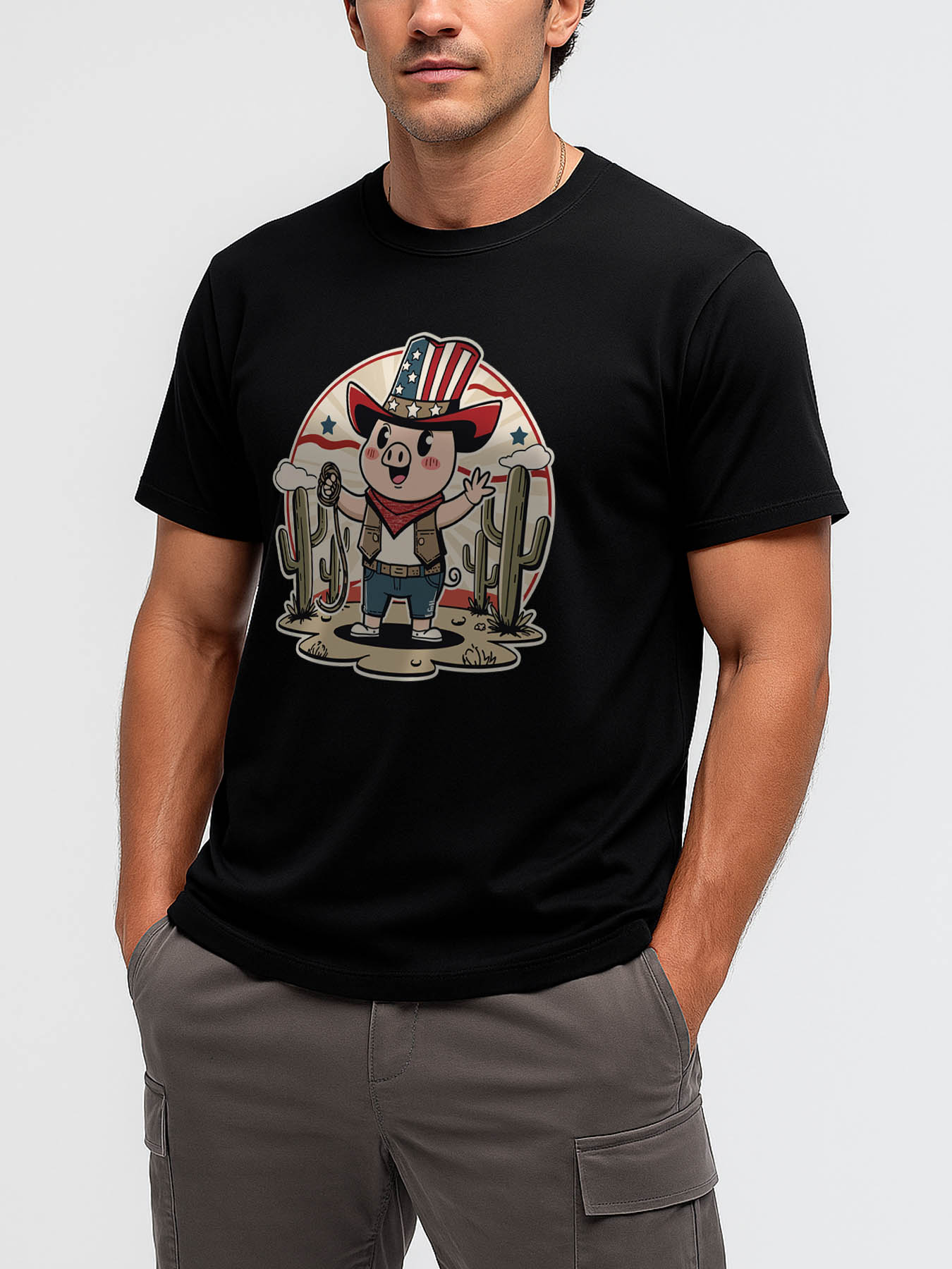 Men's Casual 100% Cotton RTTMALL Printed T-Shirt, Caribbean Island Beach Summer Tees