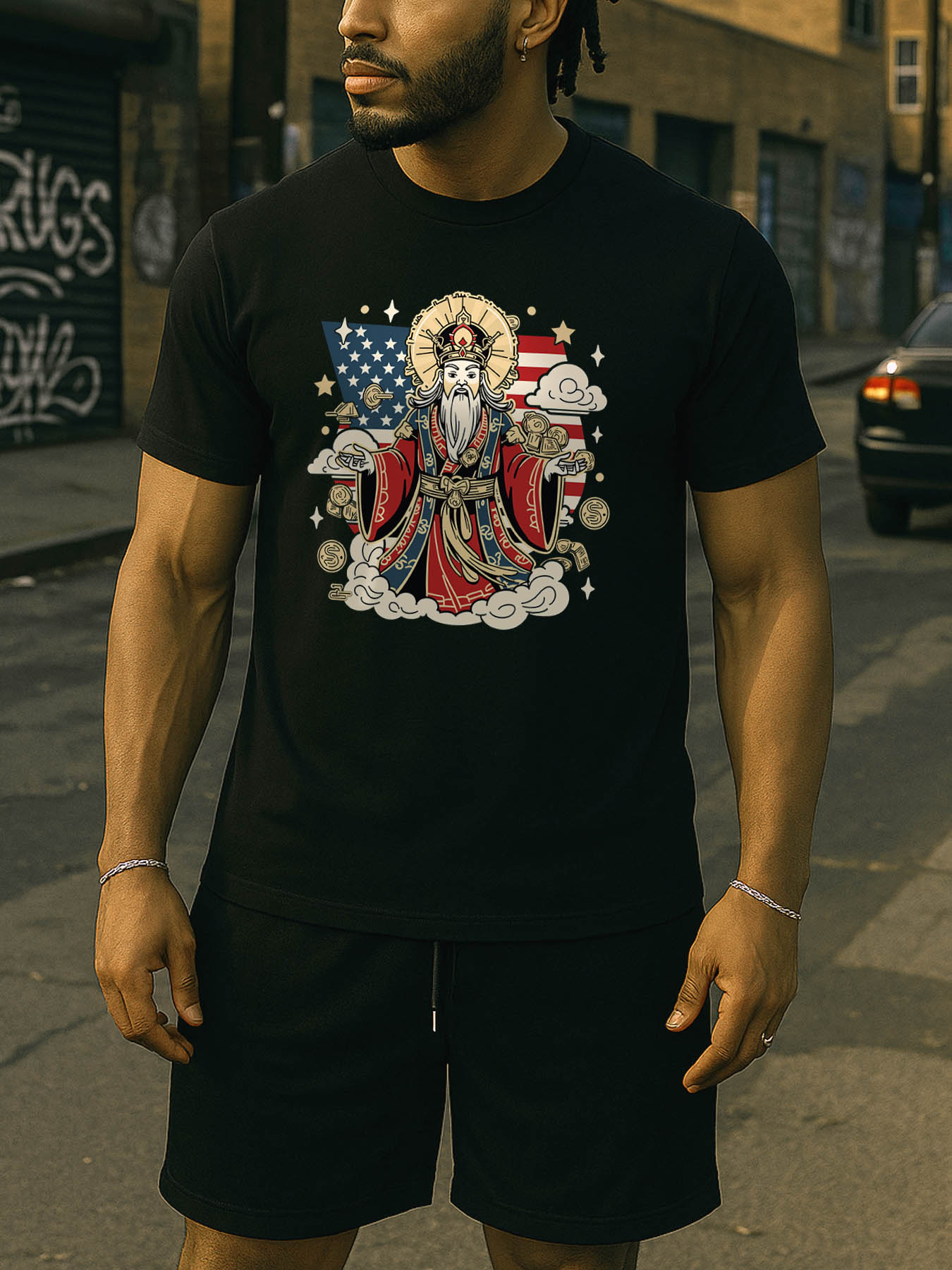 Caribbean RTTMALL Printed Beach Casual Cotton T-Shirt for Men