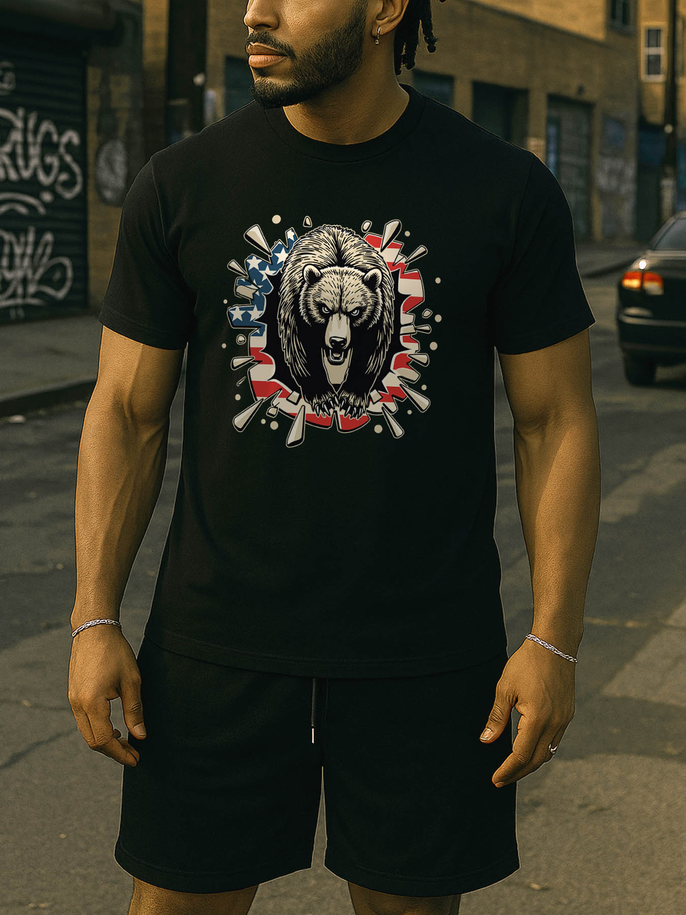 Men's 100% Cotton RTTMALL Skull Print T-Shirt, Caribbean Beach Island Summer Casual Graphic Tee