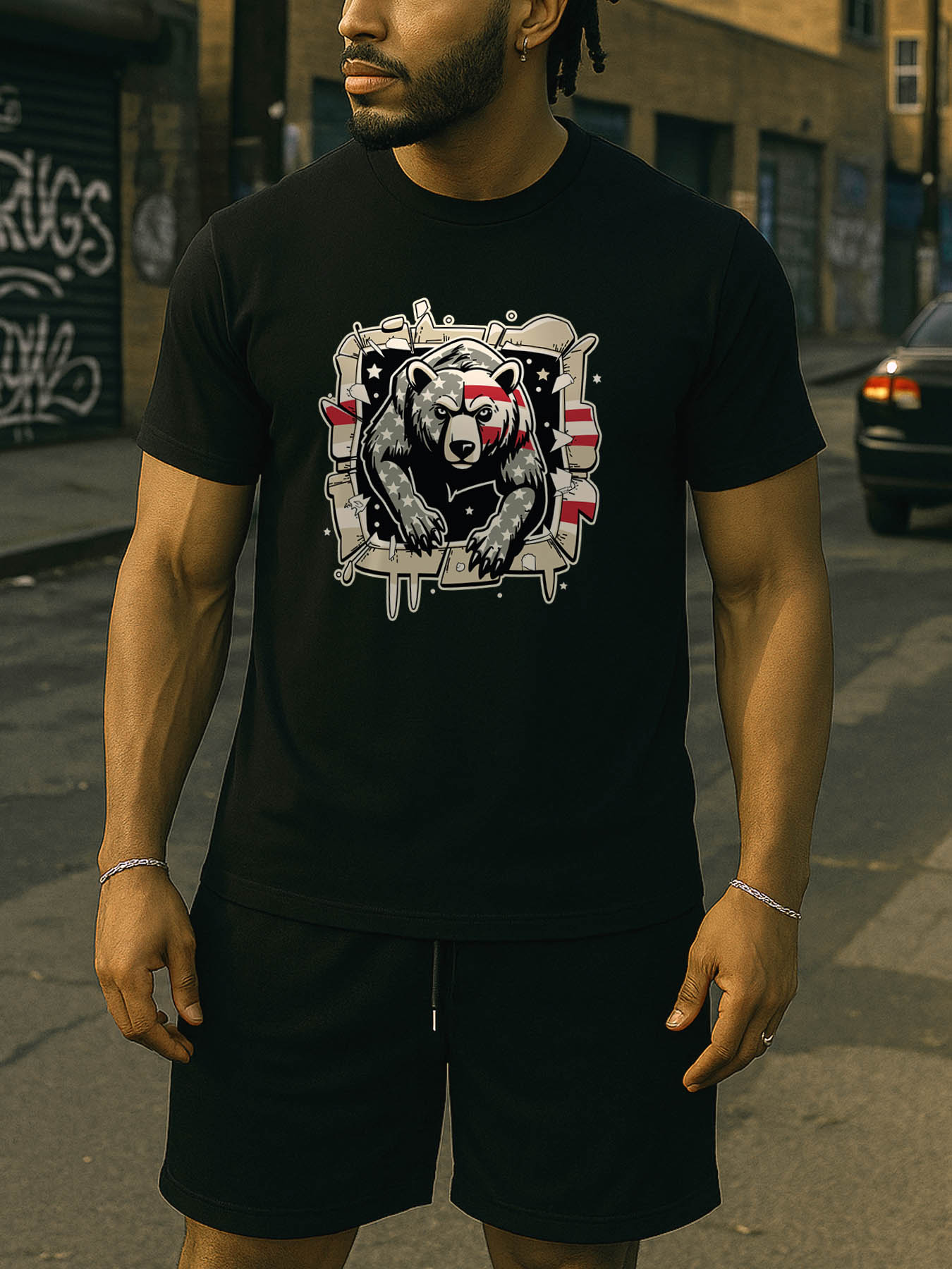 RTTMALL Caribbean Island Beach Graphic Printed 100% Cotton Casual T-Shirt for Men