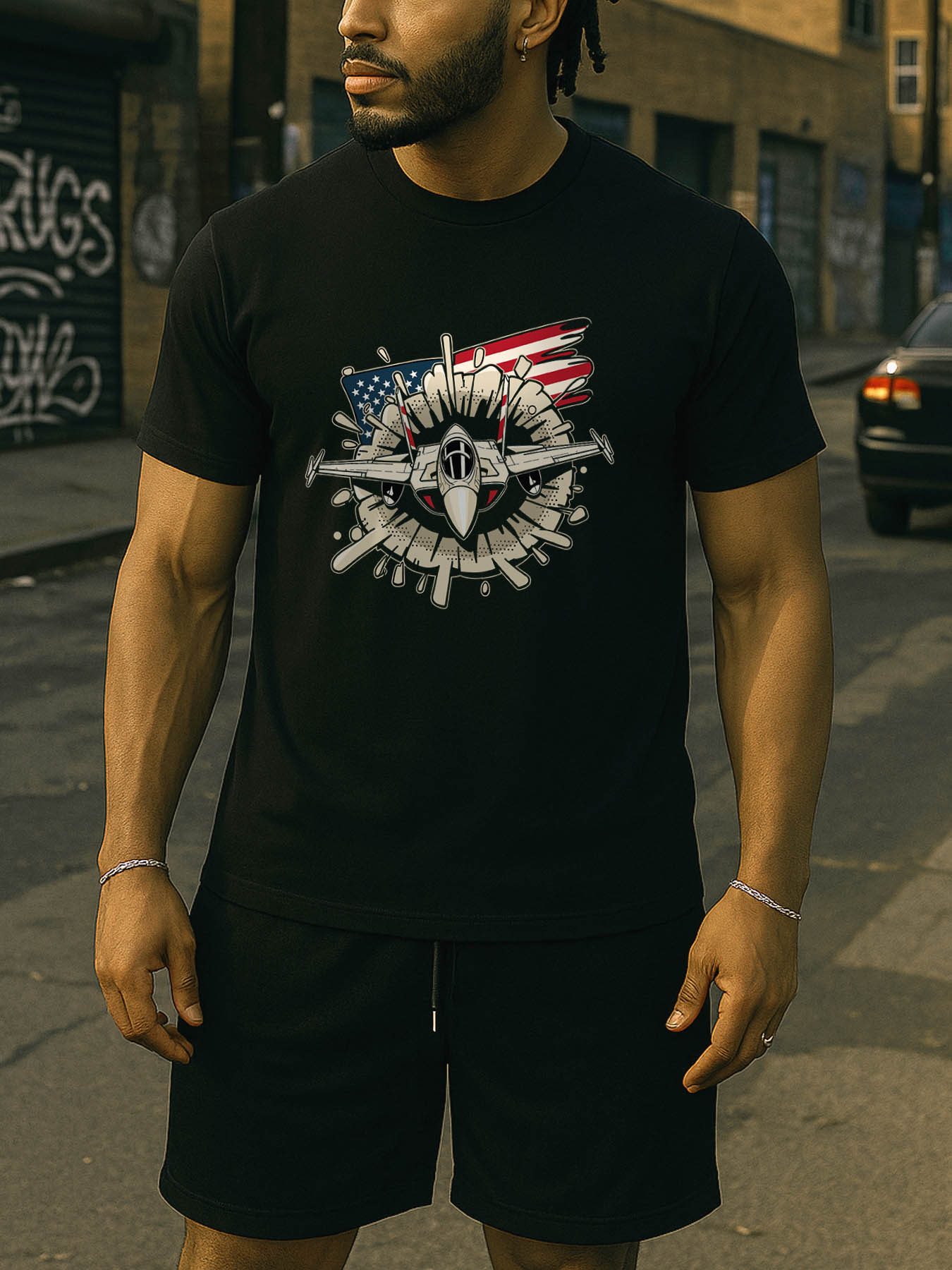 RTTMALL Caribbean Vacation Cat Breach Wall Print Cotton Casual Beach T-Shirt for Men