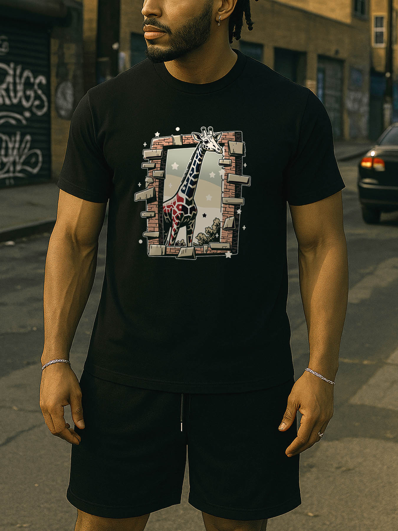 RTTMALL Caribbean Island Beach Casual American Flag Bird Print Cotton T-Shirt for Men Summer Vacation Tops