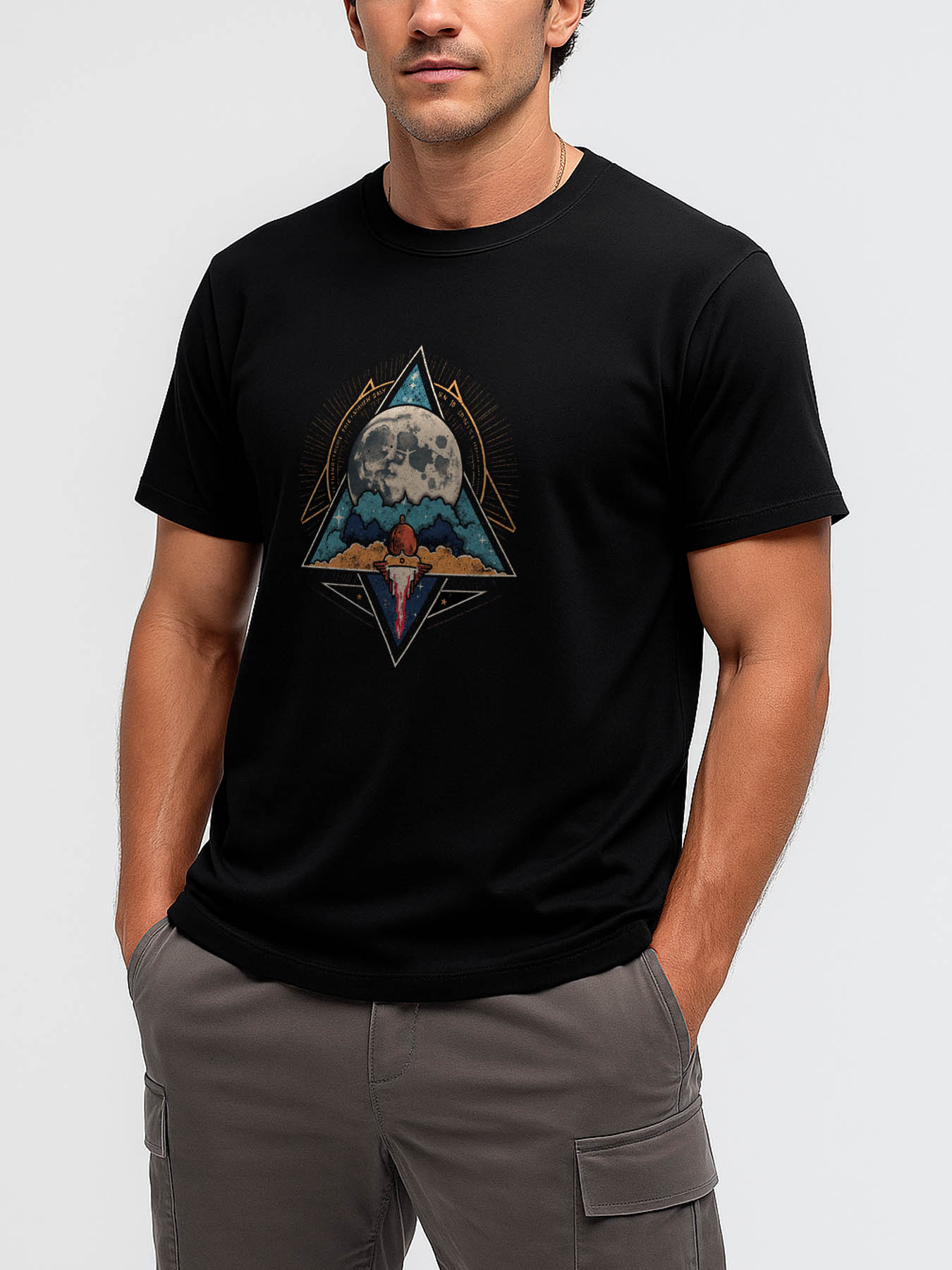 Men's 100% Cotton RTTMALL T-Shirt, Colorful Drip Paint Ice Cream Cone Print Casual Beach Summer Tee for Caribbean & Central American Island Getaways