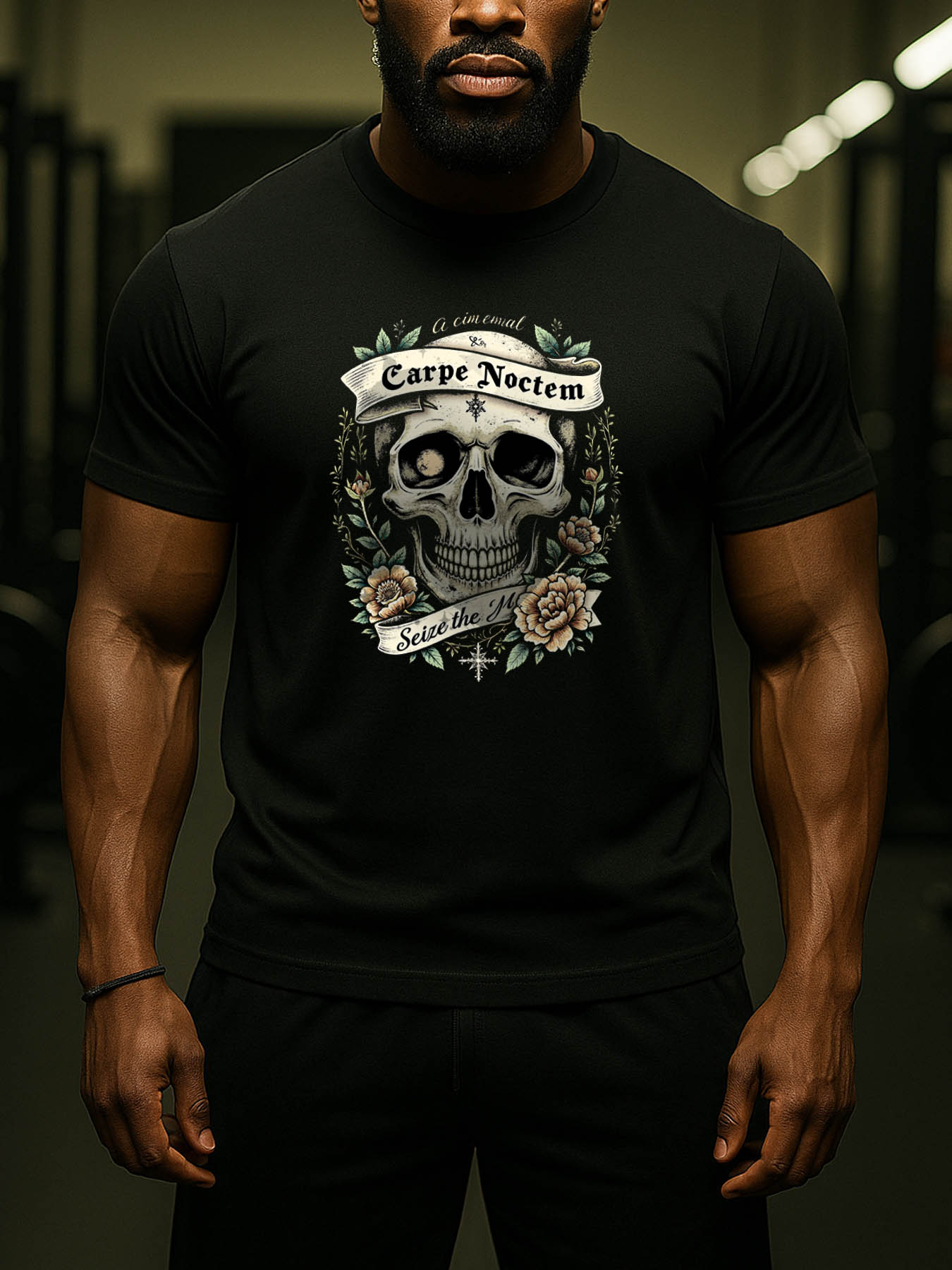 RTTMALL Caribbean Island Beach Graphic Skull Print Casual Cotton T-Shirts for Men Summer Outdoor Sports Workout Breathable Lightweight Tees