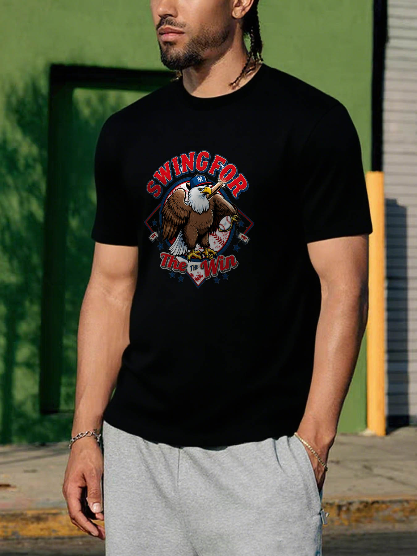 RTTMALL Caribbean Island Beach Casual Cotton Printed Graphic Tees for Men