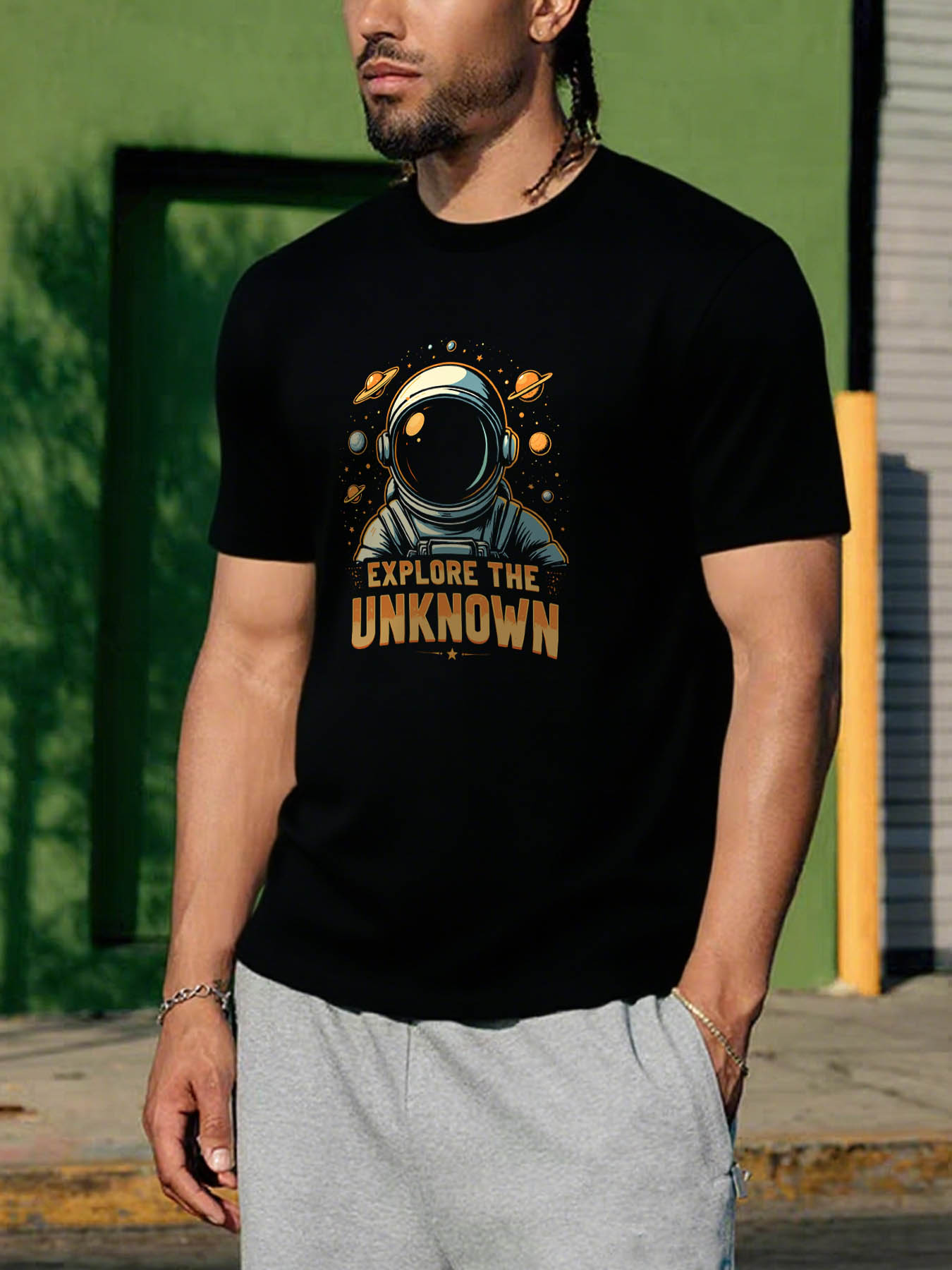 Men's Cotton Printed RTTMALL T-Shirts, Casual Summer Beach Caribbean Island Style Comfort Tees for Outdoor & Daily Wear