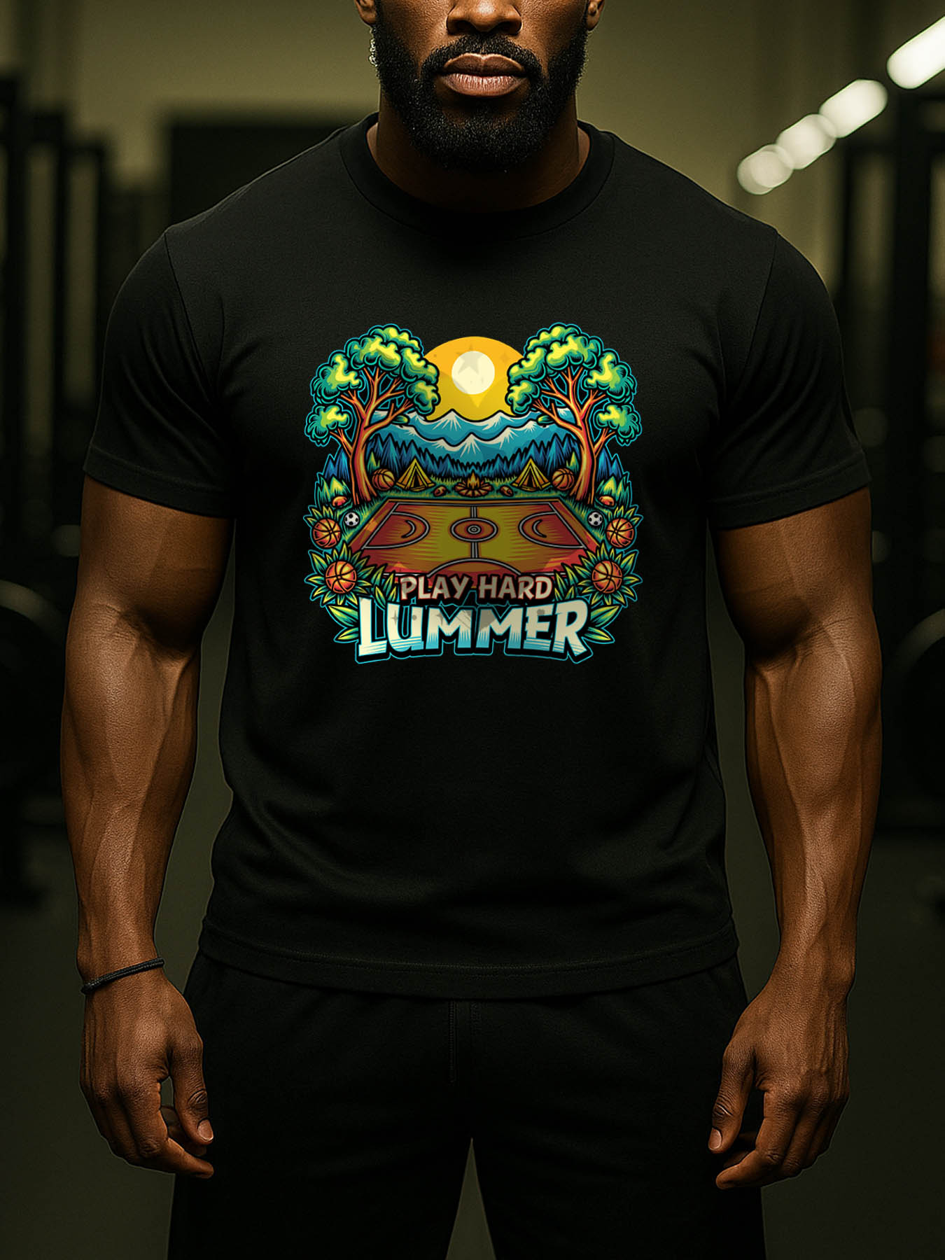 RTTMALL Caribbean Island Beach Casual Printed Cotton T-Shirts for Men Summer Breathable Quick Dry Graphic Tees