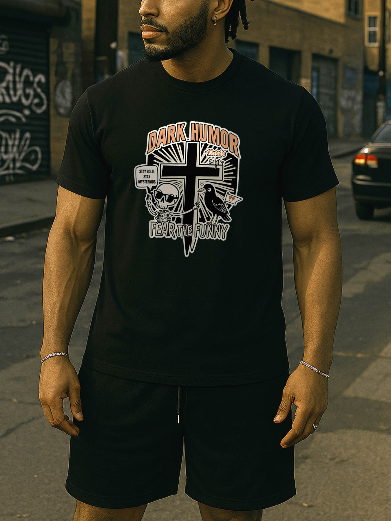 RTTMALL Caribbean Island Beach Casual Printed Cotton T-Shirt for Men