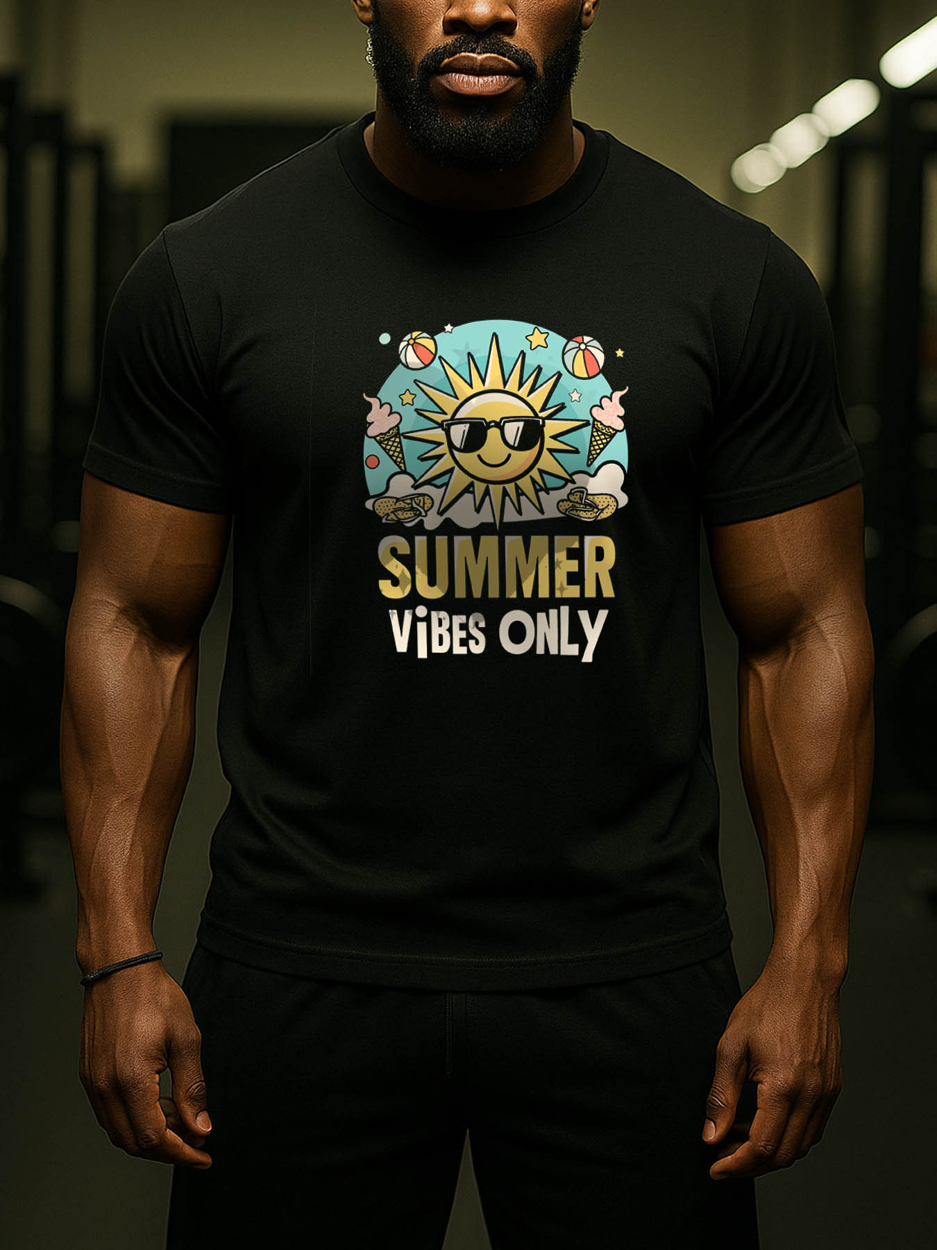 RTTMALL Caribbean Beach Casual Printed 100% Cotton T-Shirts for Men