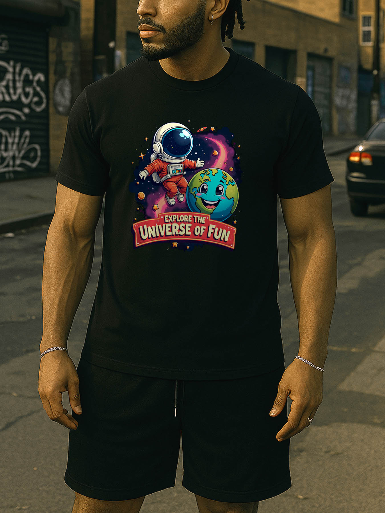 RTTMALL Caribbean Island Vacation Casual Printed Cotton T-Shirts for Men with Moisture Wicking Comfort