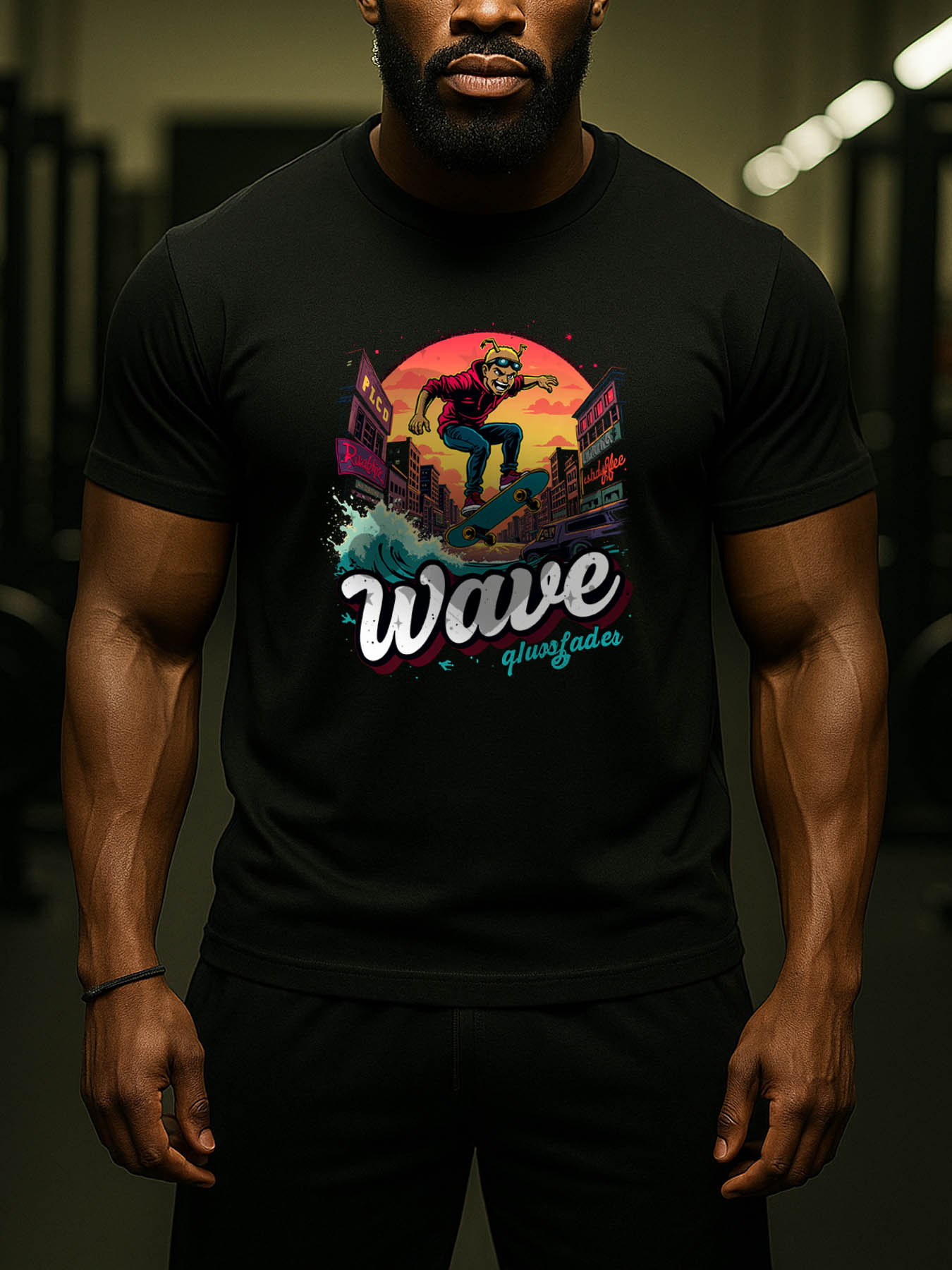 Men's 100% Cotton RTTMALL Printed T-Shirt, Caribbean Island Beach Summer Casual Tee