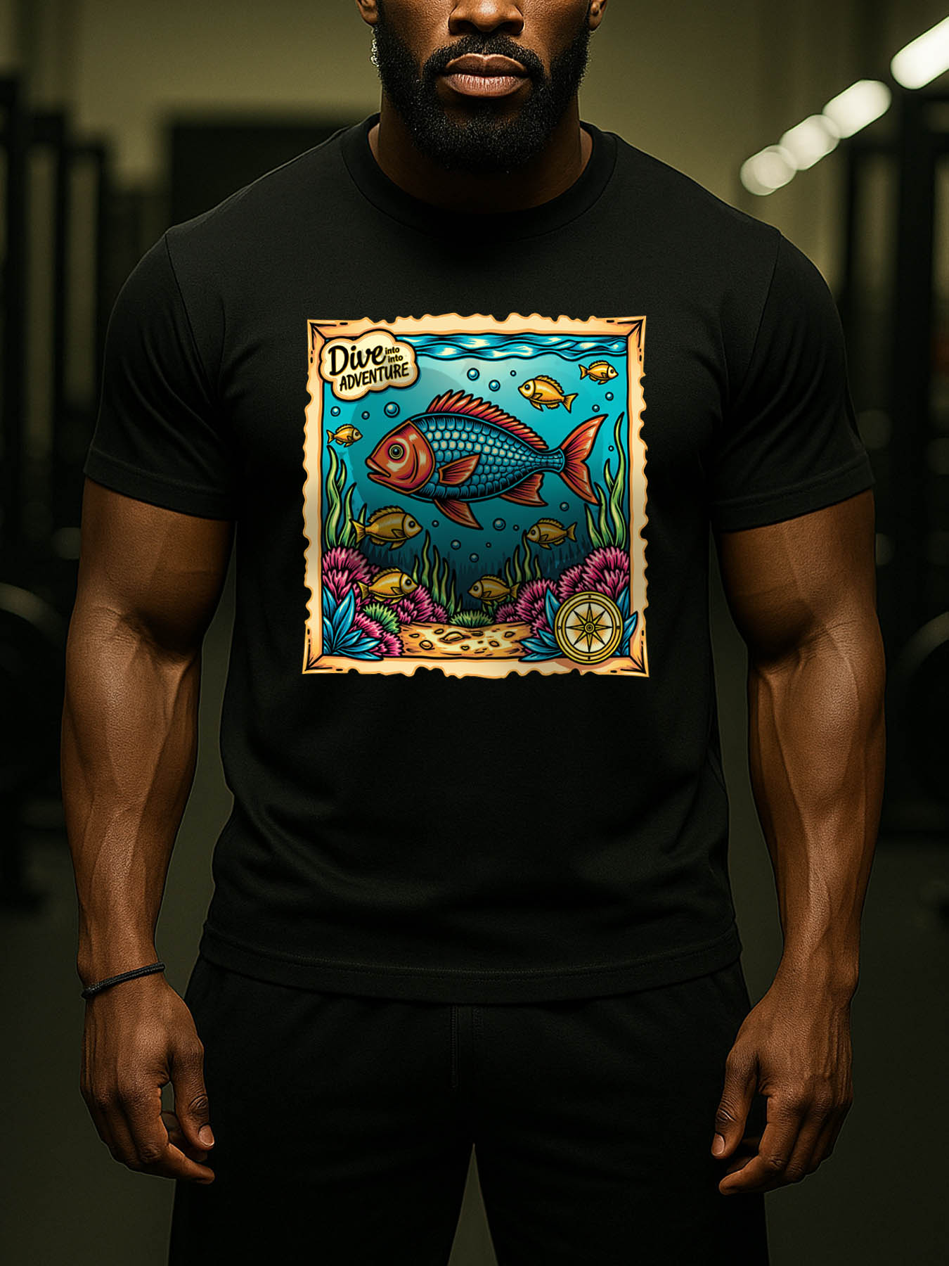 Caribbean RTTMALL Beach Printed Cotton Casual T-Shirts for Men