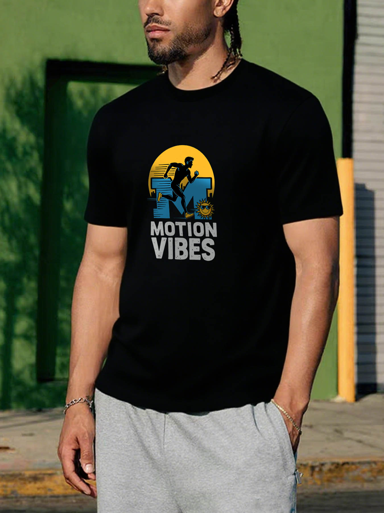 RTTMALL Caribbean Island Beach Printed Cotton T-Shirts for Men Casual Summer Camping Hiking Daily Wear