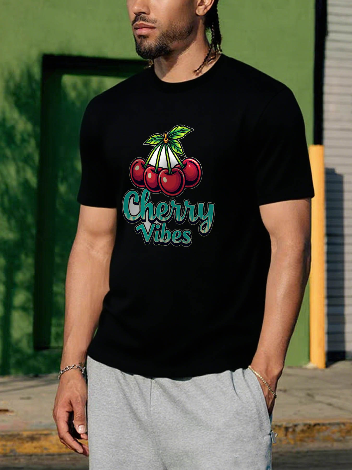 RTTMALL Men's 100% Cotton Printed T-Shirts, Casual Caribbean Island Beach Summer Tee for Vacation