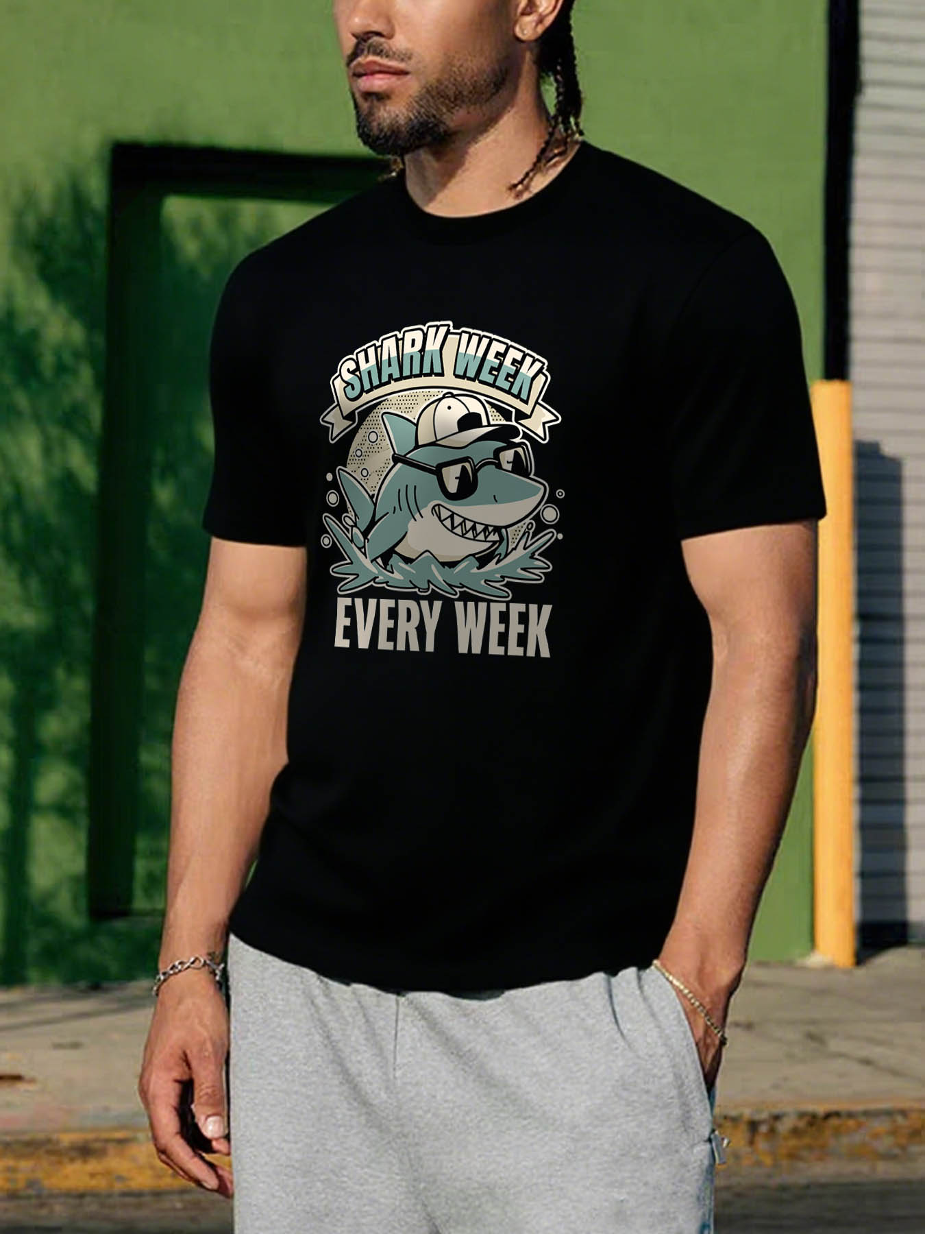 Men's 100% Cotton Vintage RTTMALL Printed T-Shirt, Caribbean Beach Island Summer Casual Graphic Tee for Vacation