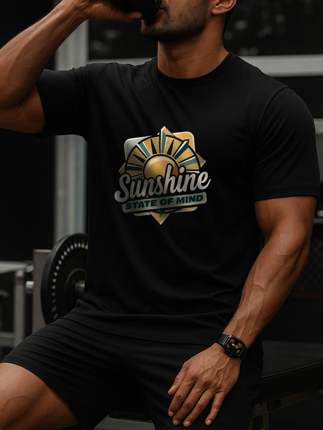 Men's 100% Cotton RTTMALL Printed T-Shirt, Breathable Absorbent Lightweight Machine Washable Casual Beach Summer Tee for Caribbean Island Getaways