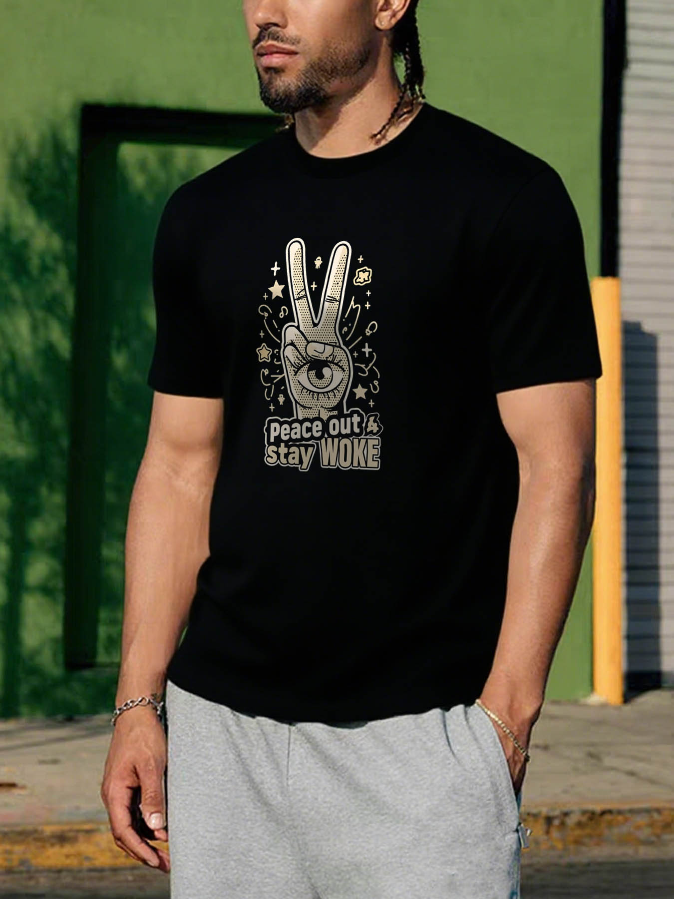 Men's RTTMALL Printed Cotton T-Shirts, Breathable Casual Beach Tees for Caribbean & Central American Island Getaways