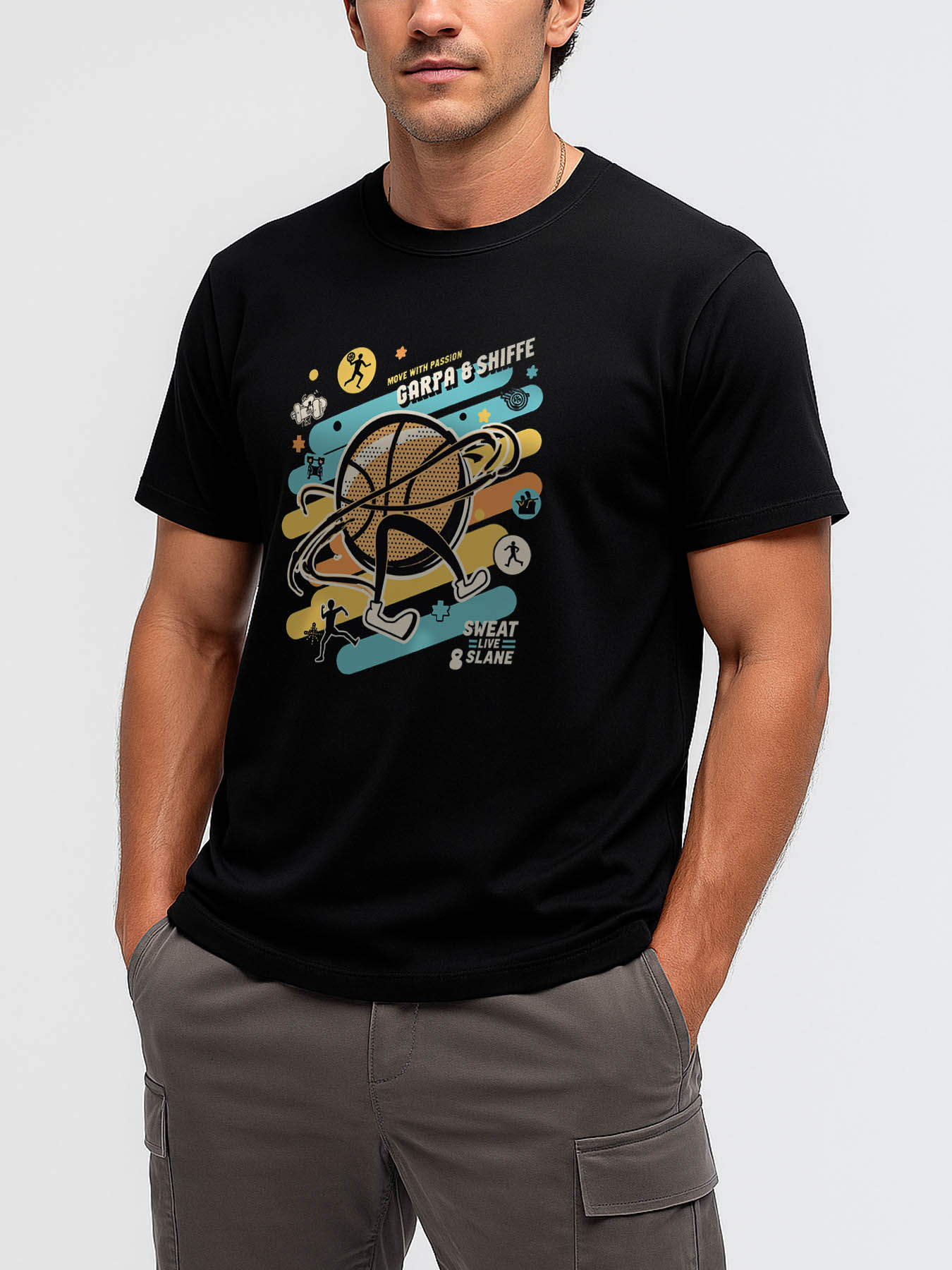 RTTMALL Caribbean Island Beach Casual Printed Cotton T-Shirts for Men, Machine Washable