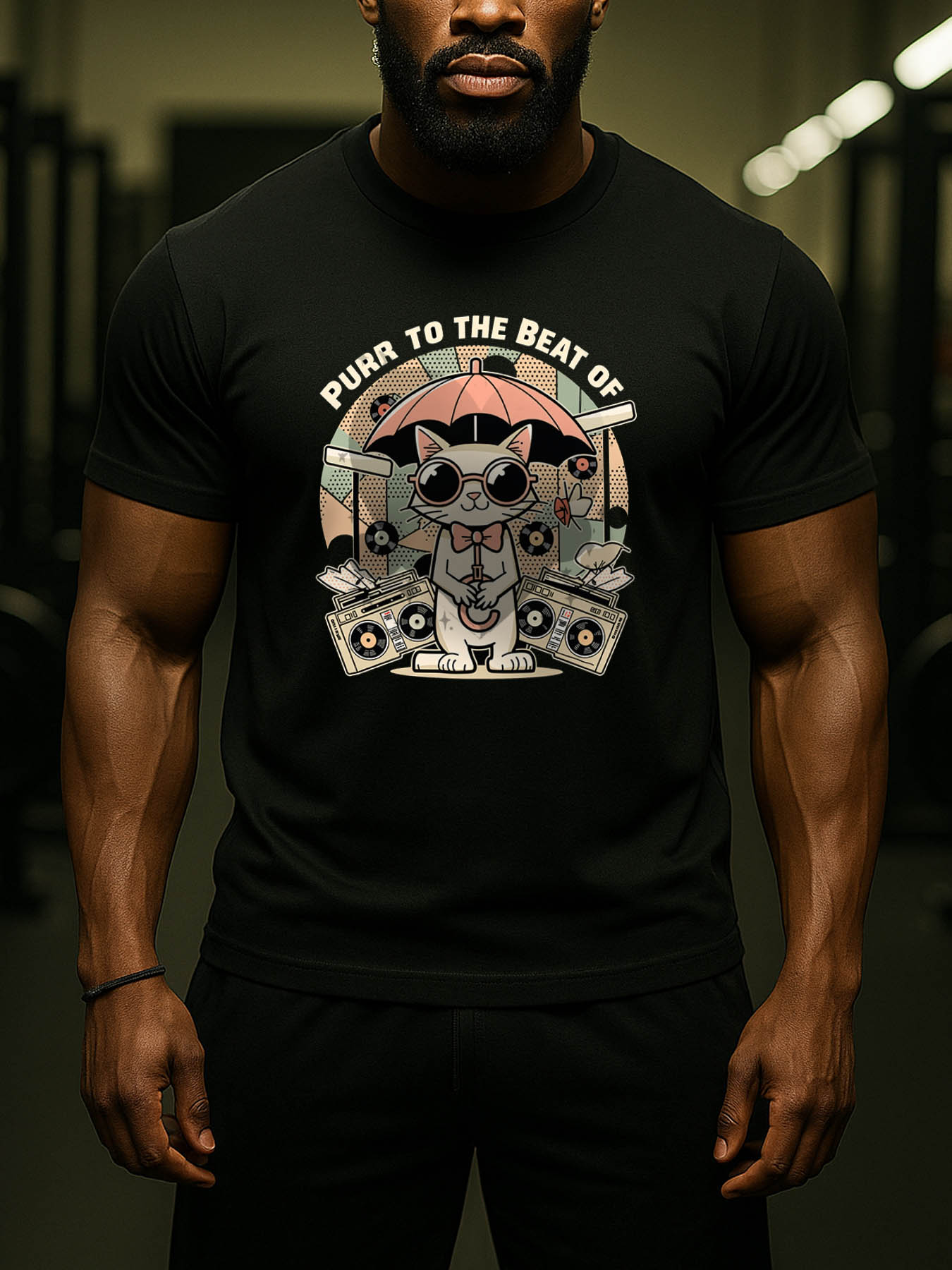 RTTMALL Caribbean Island Beach Casual Printed Cotton Men's T-Shirt for Summer Vacation