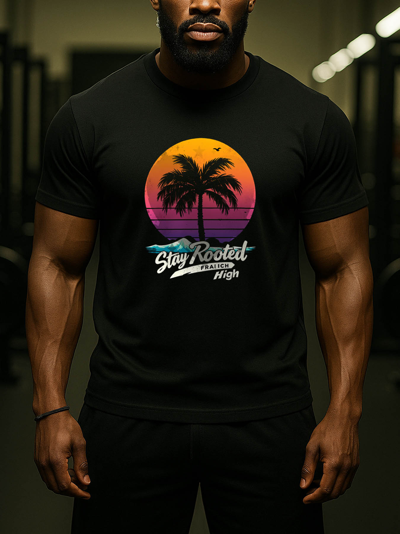 Men's 100% Cotton RTTMALL Printed T-Shirts, Casual Beach Caribbean Island Summer Tees for Outdoor Daily Wear