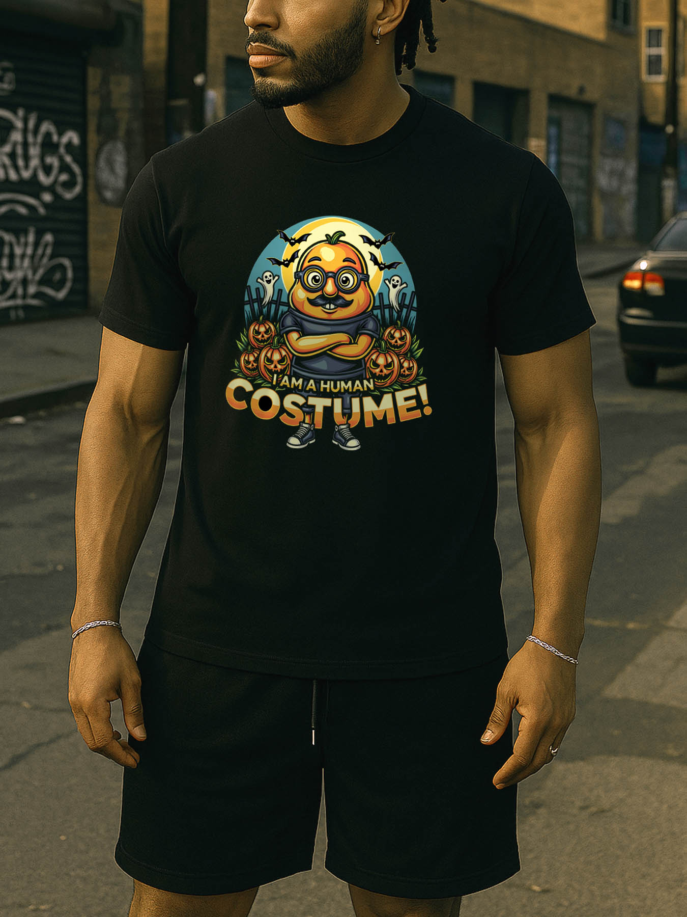 RTTMALL Caribbean Island Beach Print Cotton Casual T-Shirt for Men