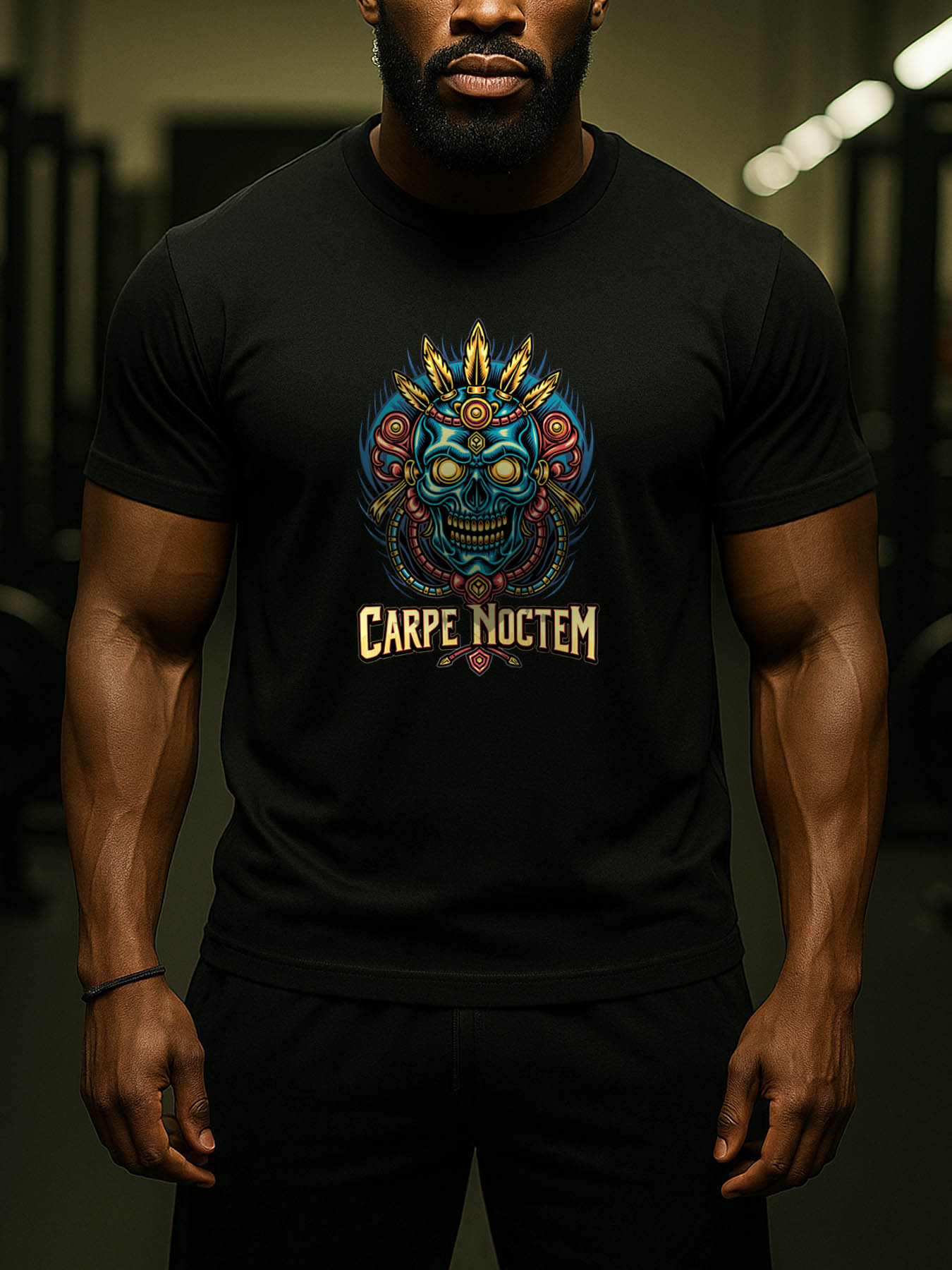 RTTMALL Skull Printed Cotton T-Shirts for Men, Lightweight Quick Dry Casual Beach Caribbean Island Summer Tee