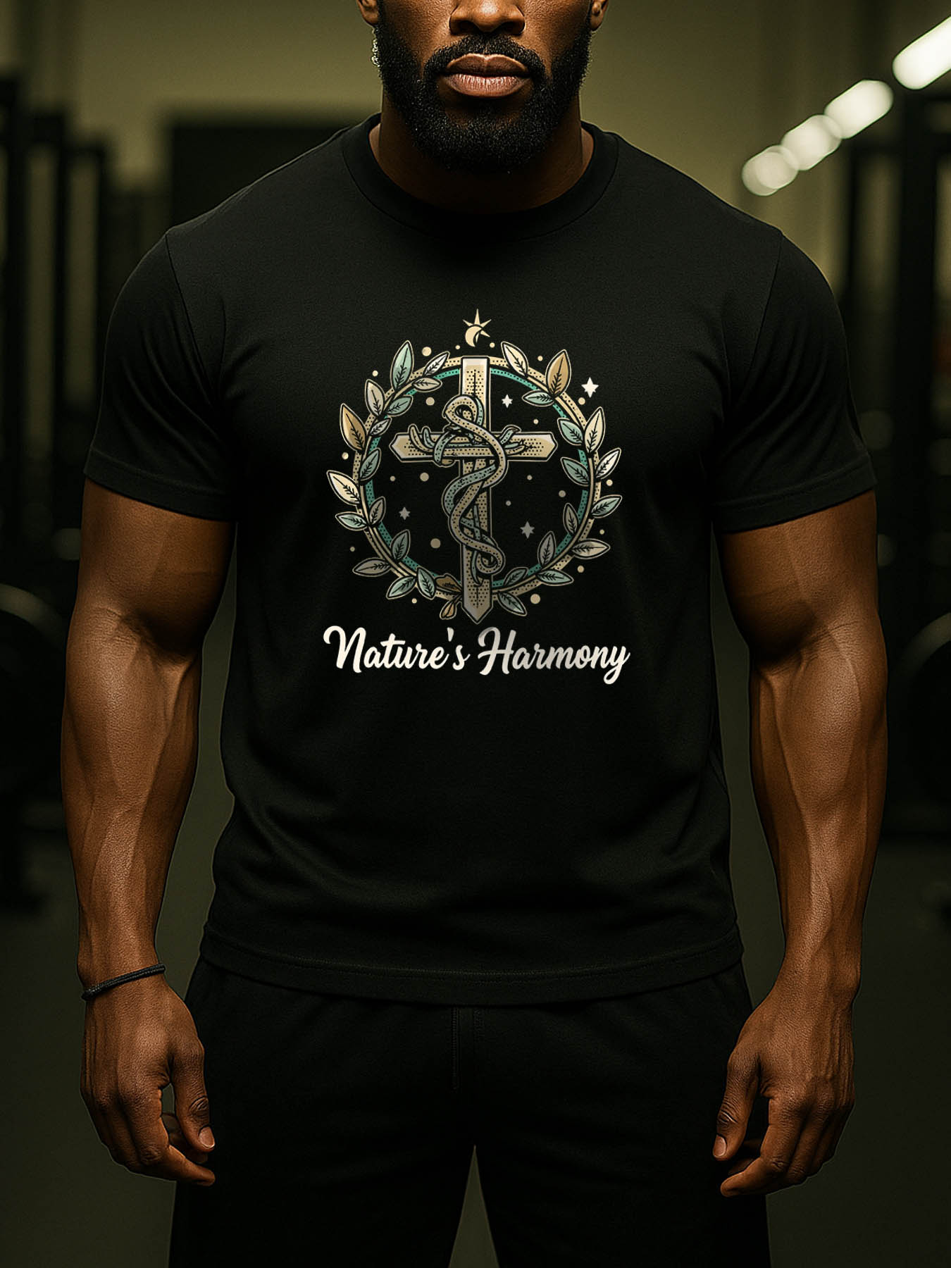 RTTMALL Caribbean Beach Printed Cotton Casual T-Shirts for Men, Breathable Summer Vacation Beach Tees