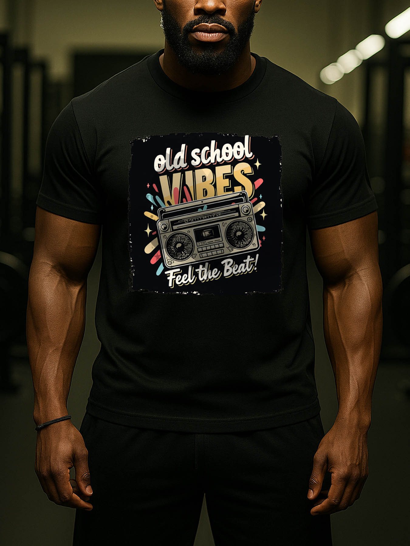 RTTMALL Caribbean Island Beach Casual Graphic Printed Cotton T-Shirt for Men, Breathable Summer Vacation Wear